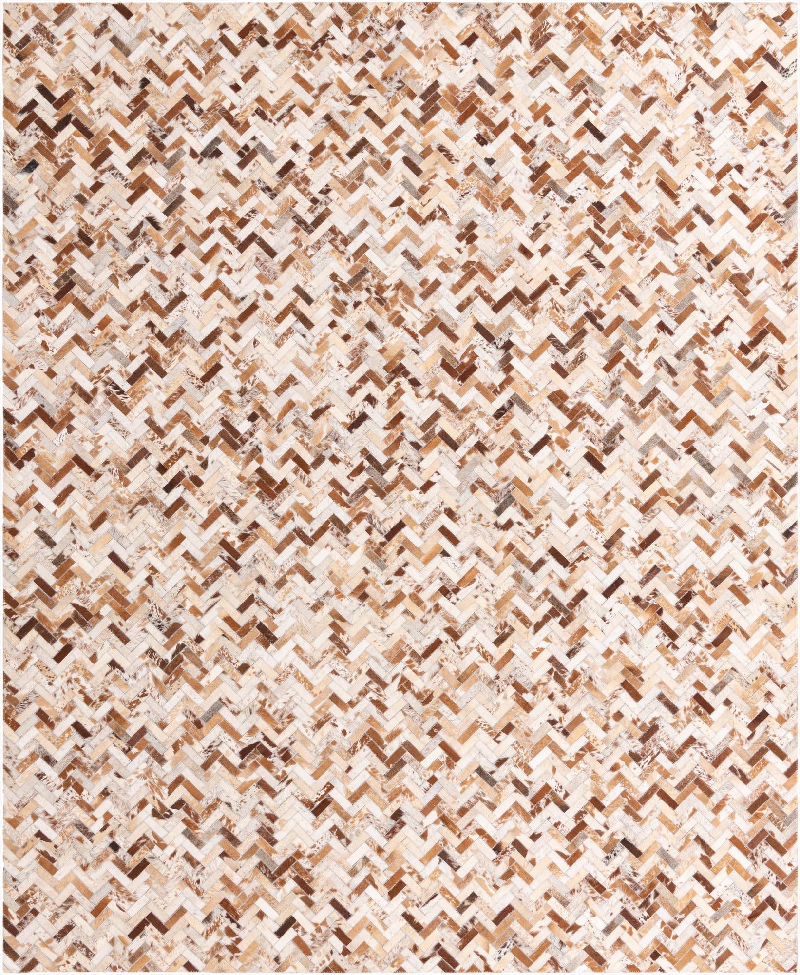  8' 1 x 10' Cowhide Leather Rug