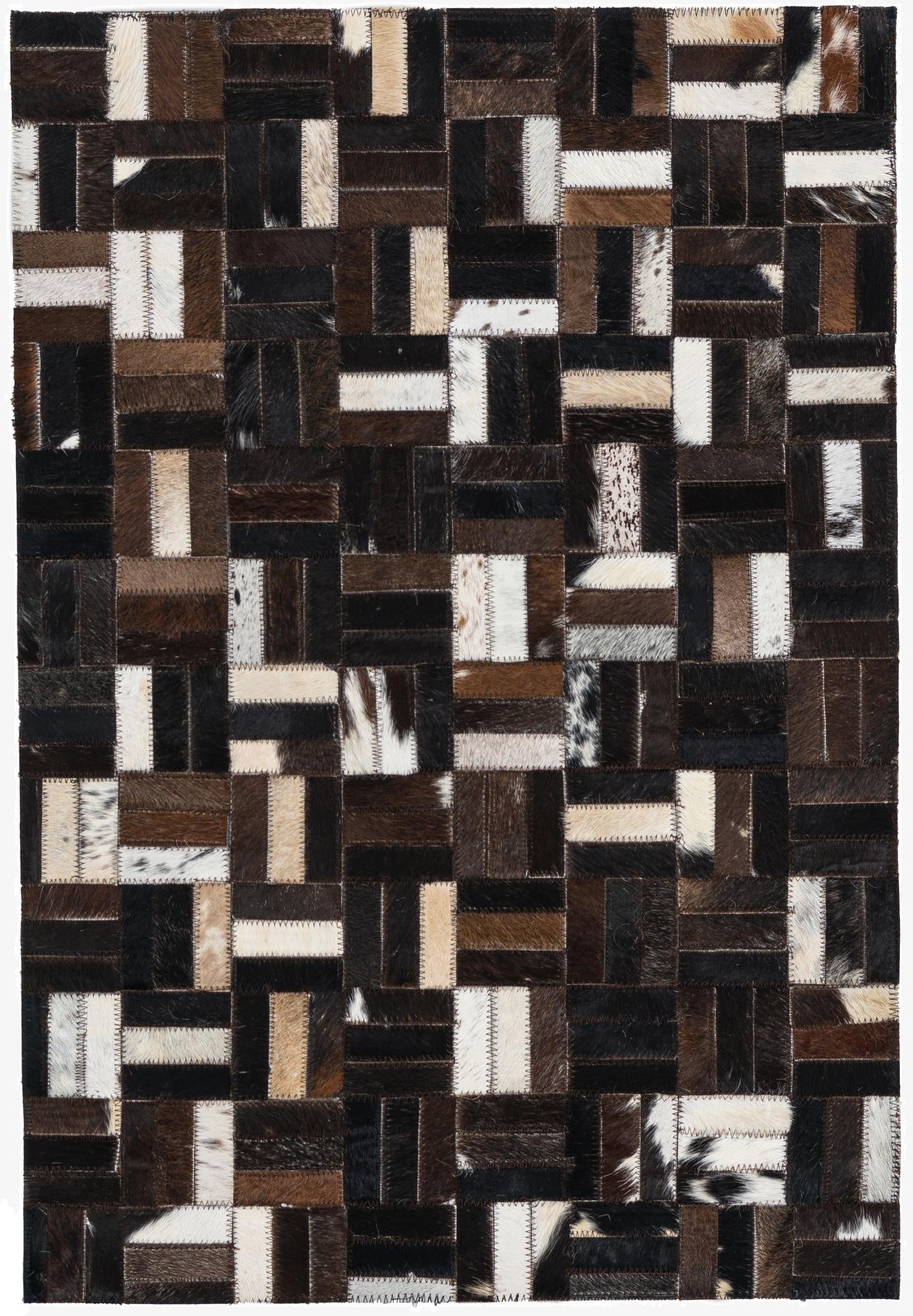  2' x 3' Cowhide Leather Rug