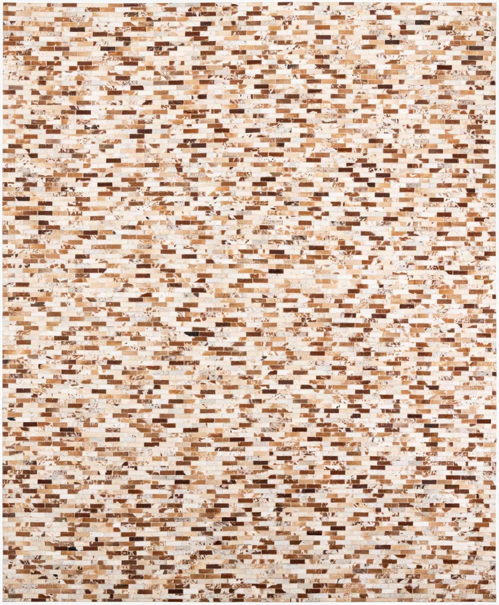  8' x 9' 10 Cowhide Leather Rug