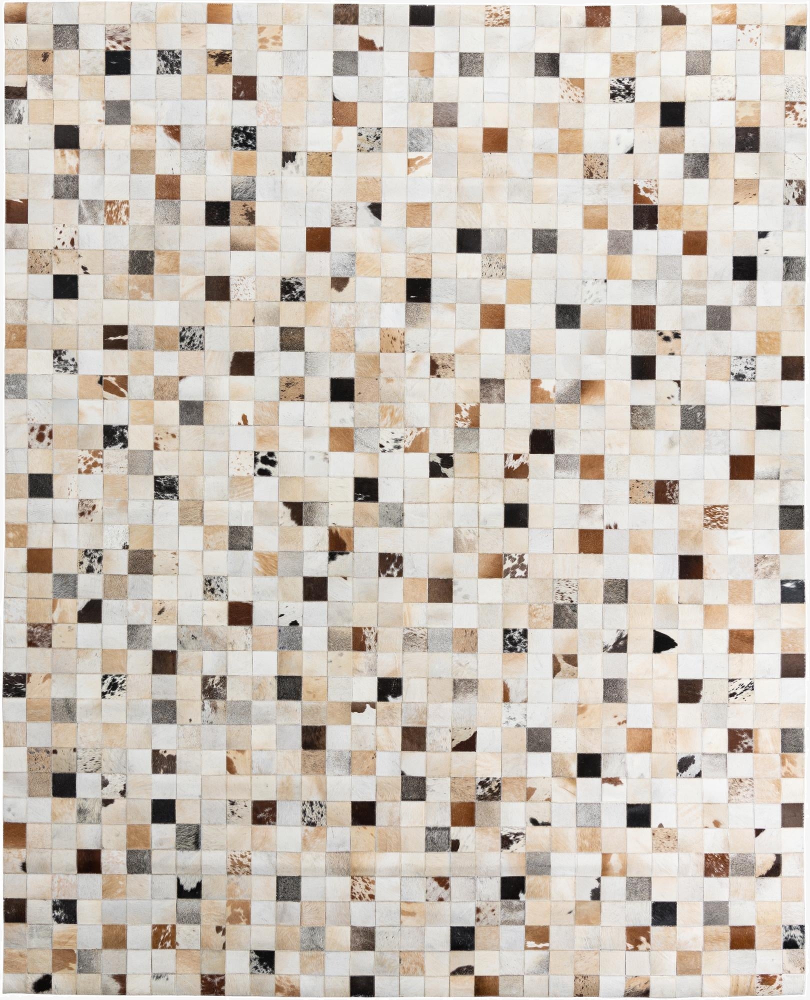  8' 1 x 10' Cowhide Leather Rug