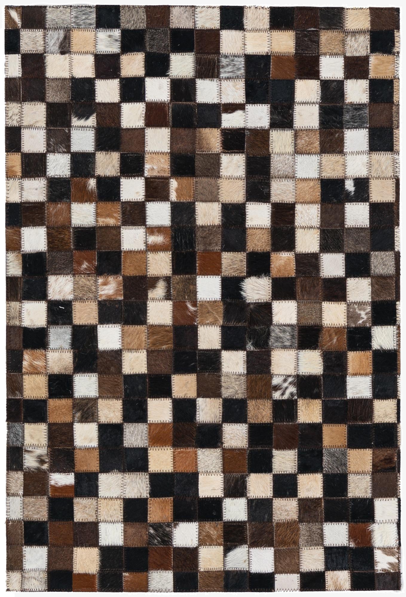  2' x 3' Cowhide Leather Rug