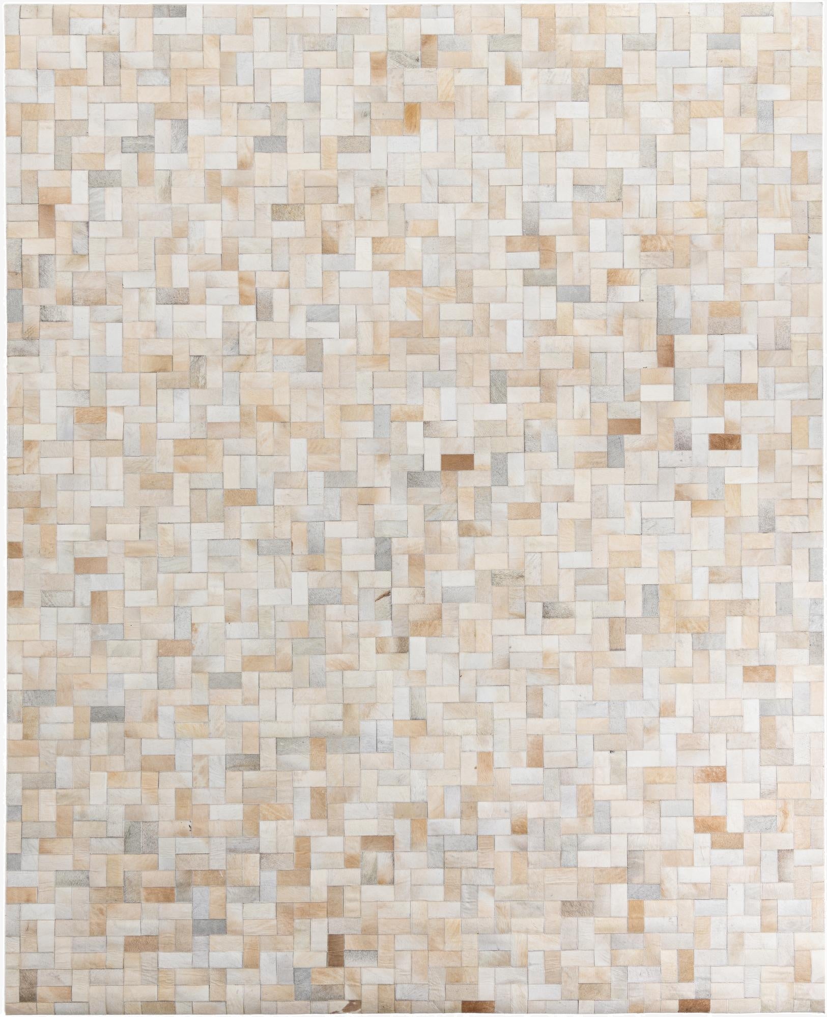  8' 1 x 10' Cowhide Leather Rug