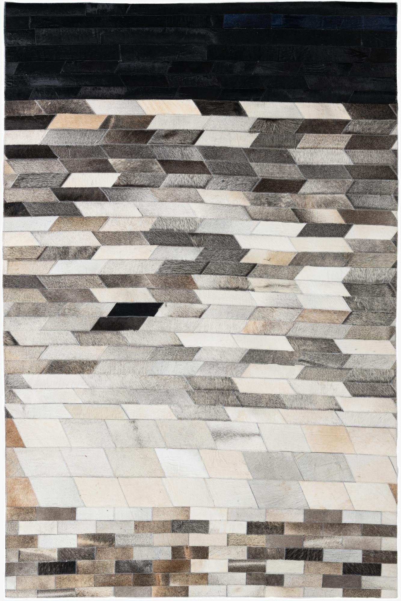  5' 1 x 7' 5 Cowhide Leather Rug