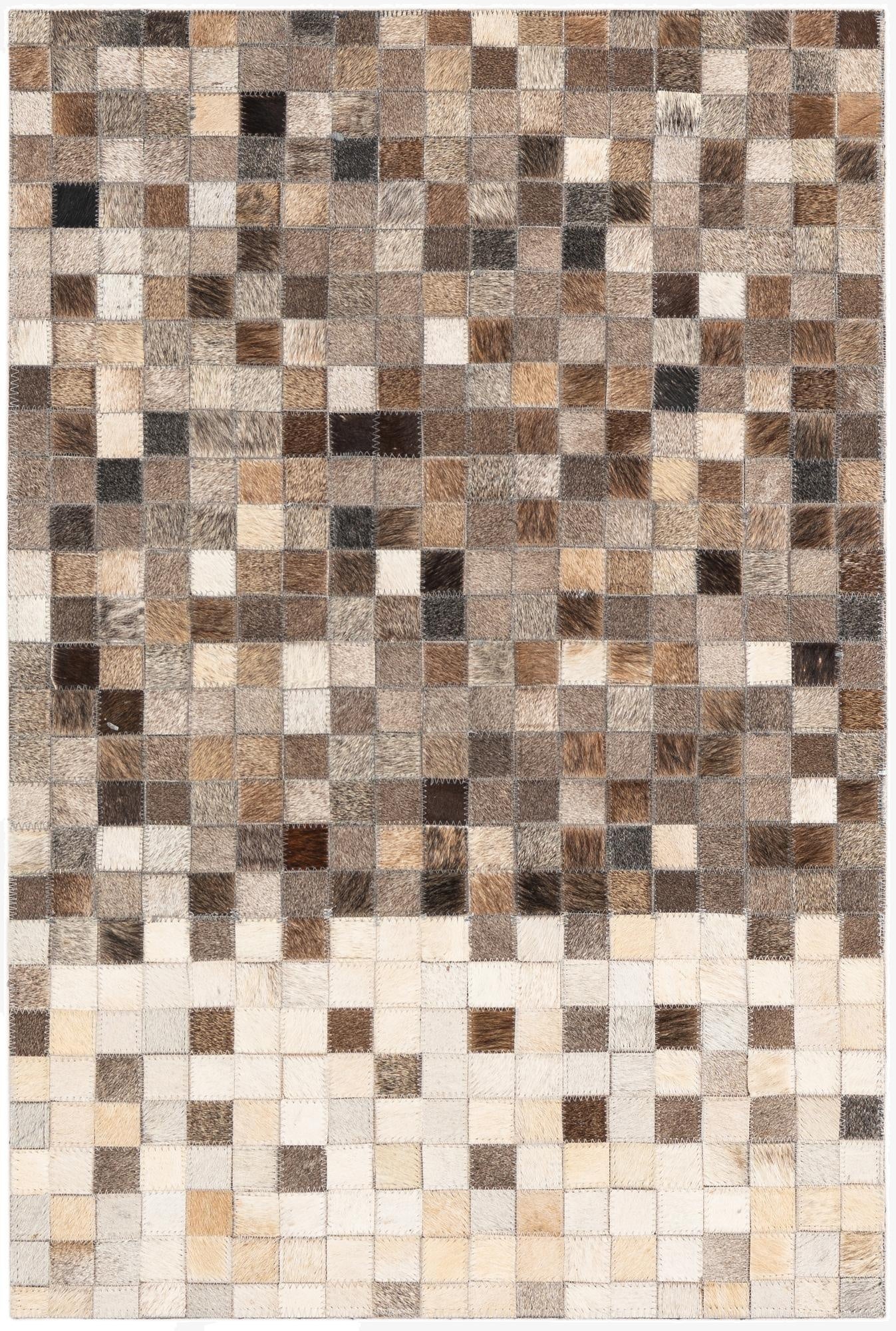  2' x 3' Cowhide Leather Rug