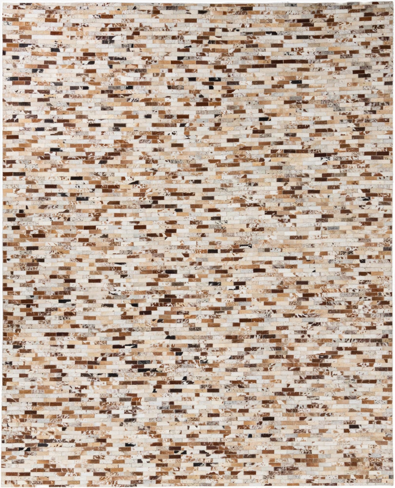  8' 1 x 10' Cowhide Leather Rug