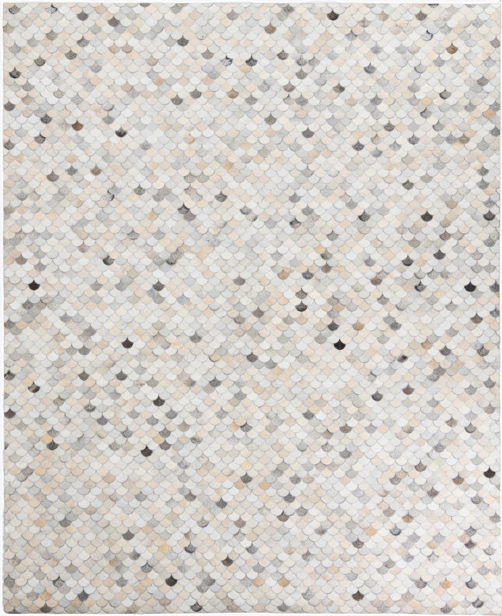  8' 2 x 10' Cowhide Leather Rug