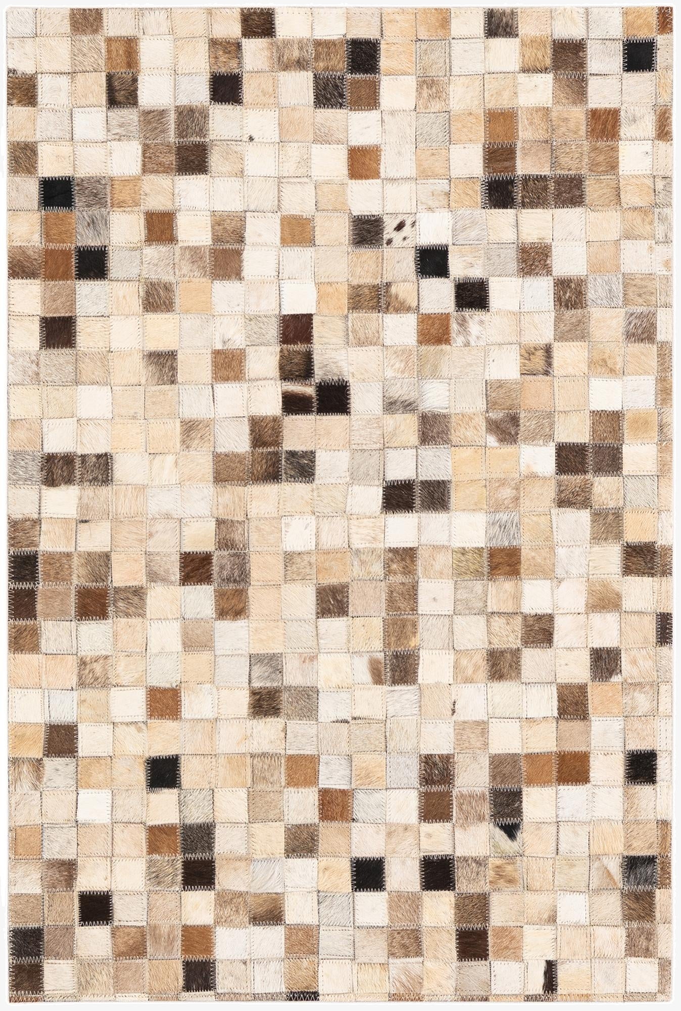  2' x 3' Cowhide Leather Rug