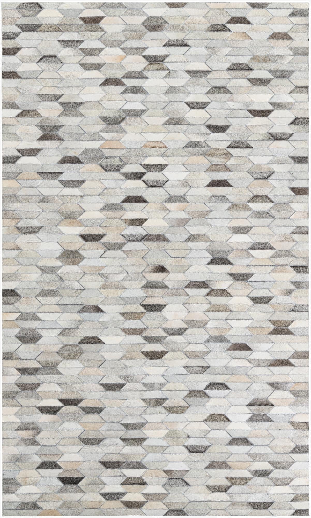  4' 10 x 8' Cowhide Leather Rug