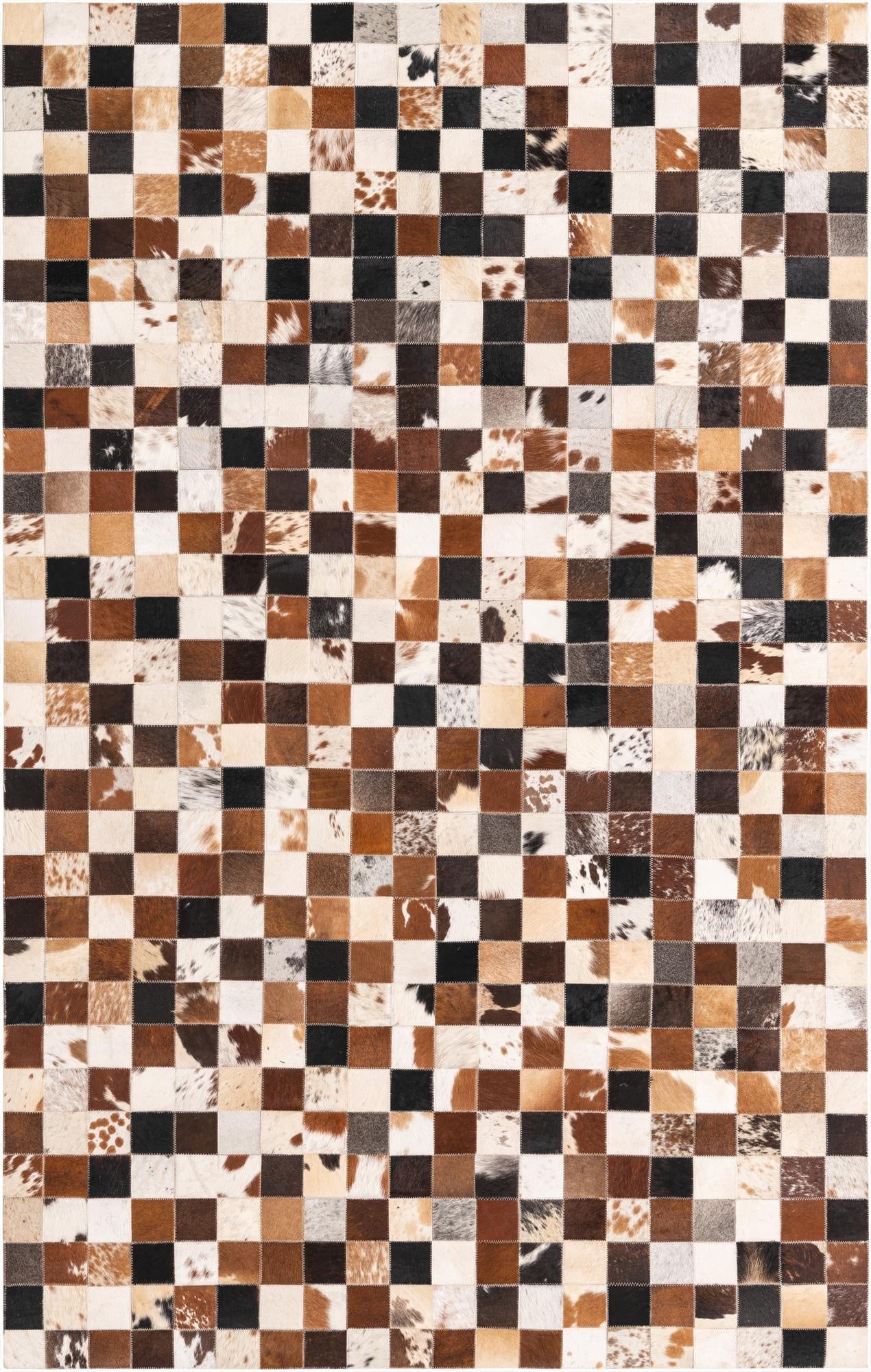  5' x 8' Cowhide Leather Rug