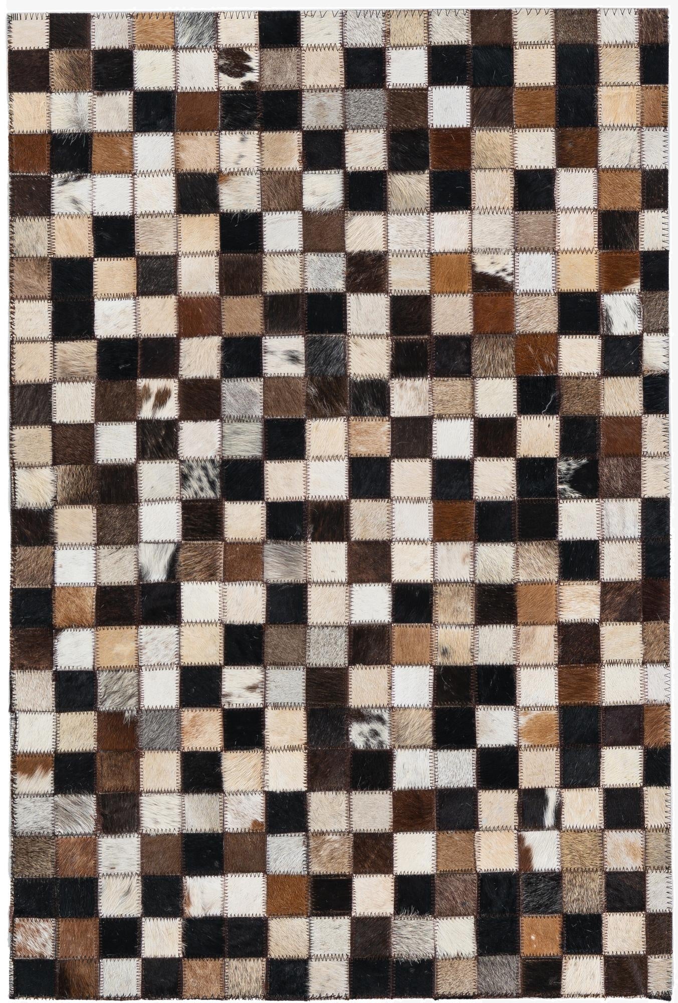  2' x 3' Cowhide Leather Rug
