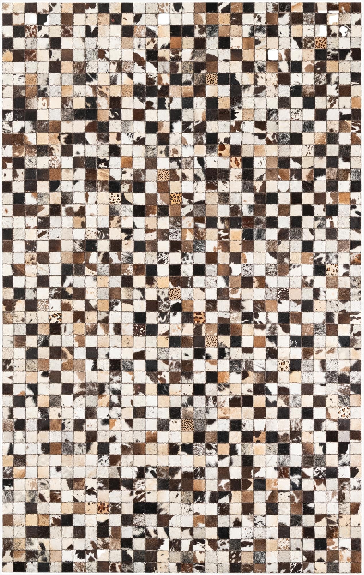  5' x 8' Cowhide Leather Rug