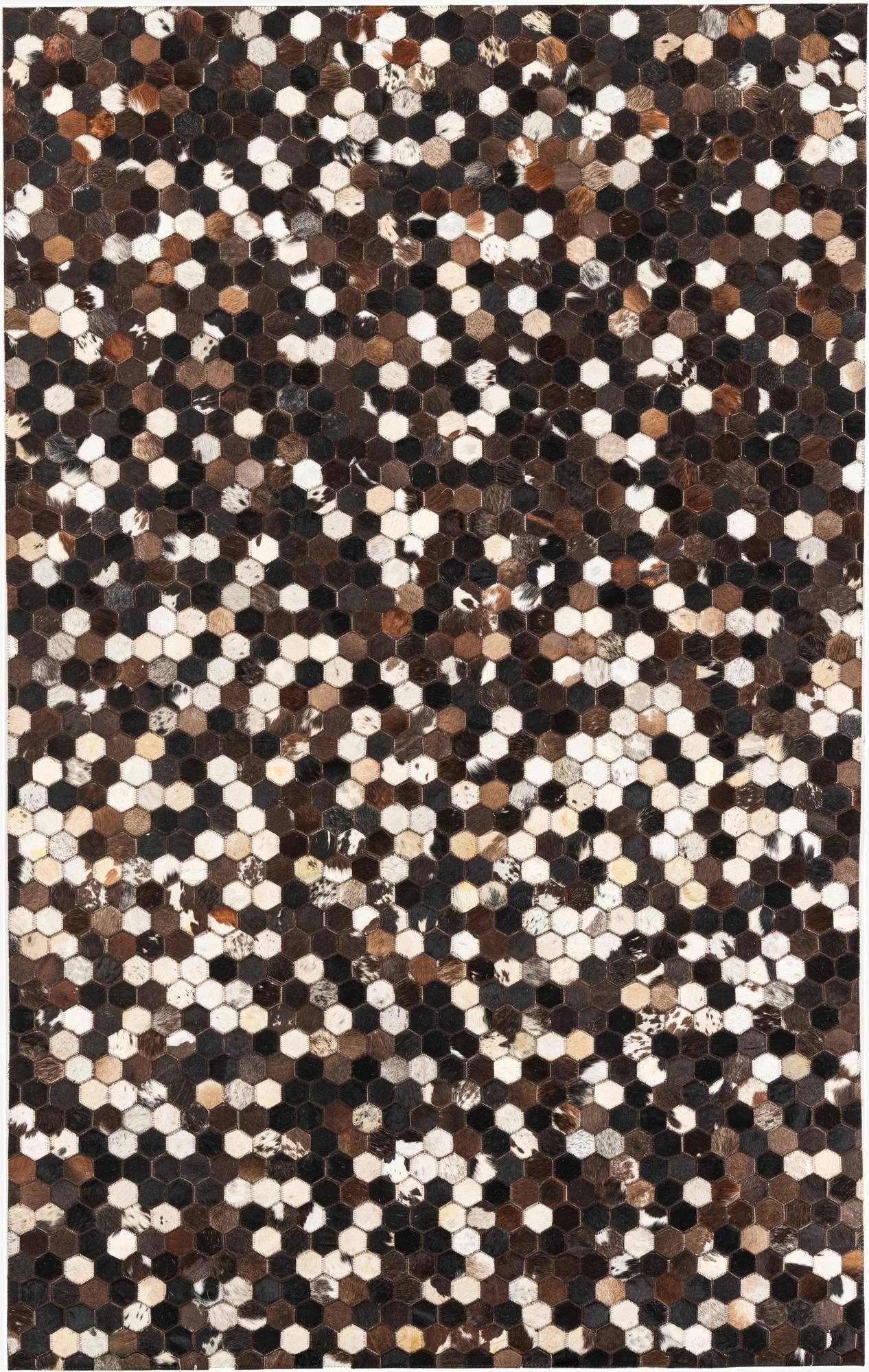  5' x 8' Cowhide Leather Rug