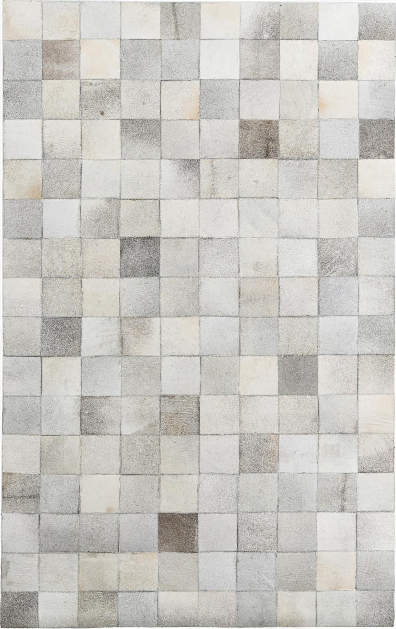  4' 10 x 7' 10 Cowhide Leather Rug