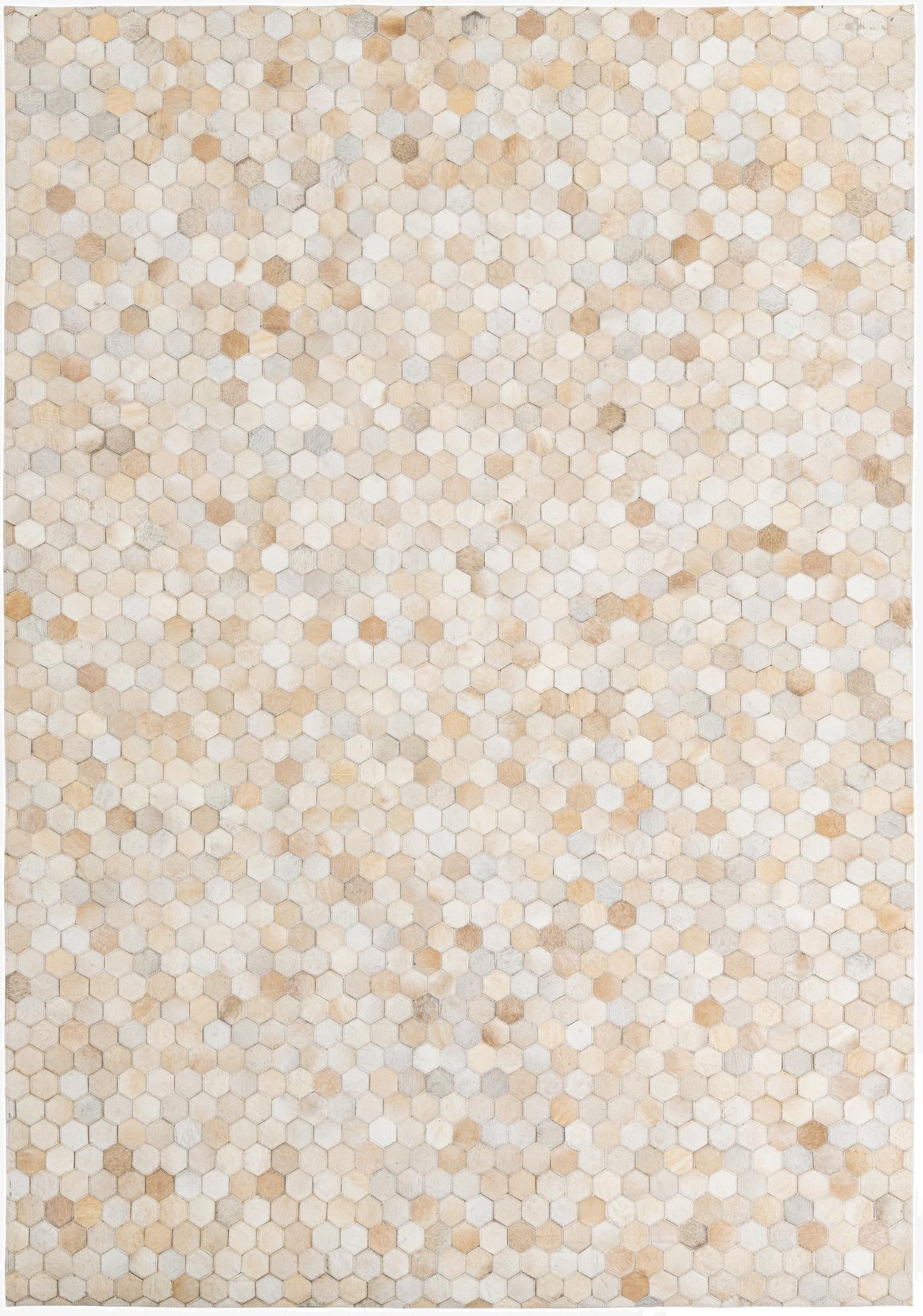  5' 4 x 7' 7 Cowhide Leather Rug