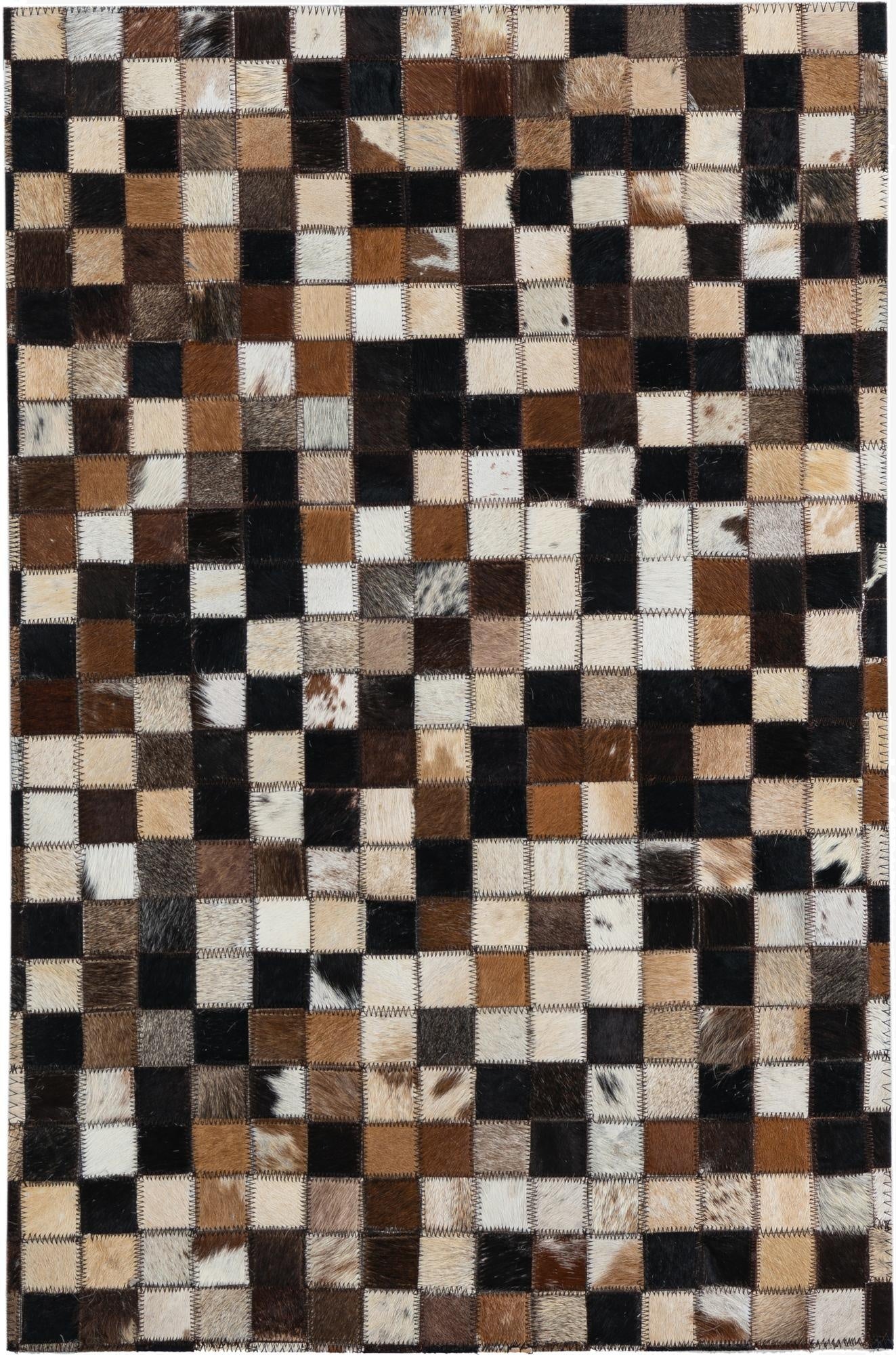  2' x 3' Cowhide Leather Rug