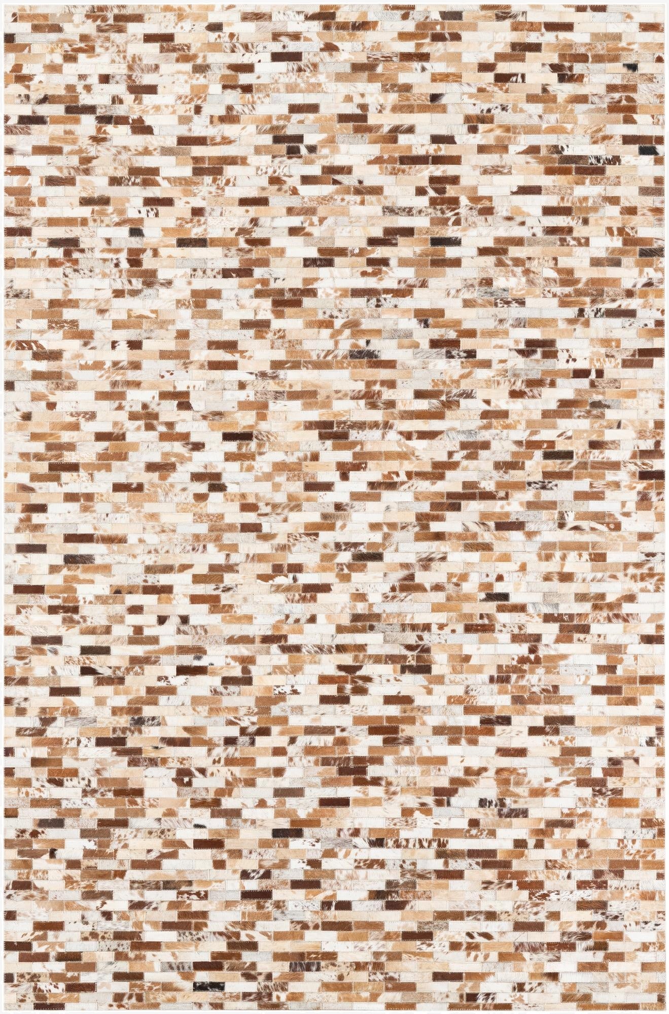  5' 2 x 8' Cowhide Leather Rug