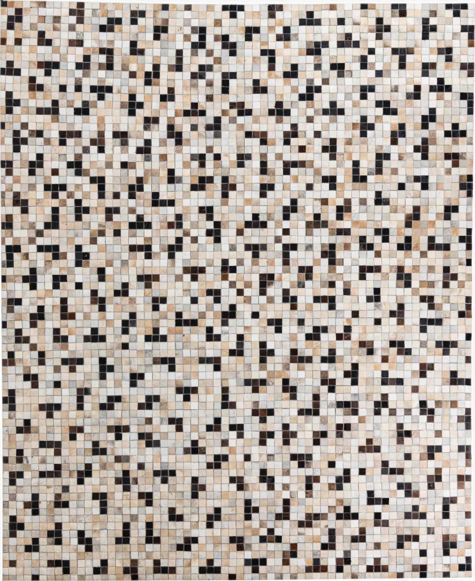  8' x 9' 9 Cowhide Leather Rug