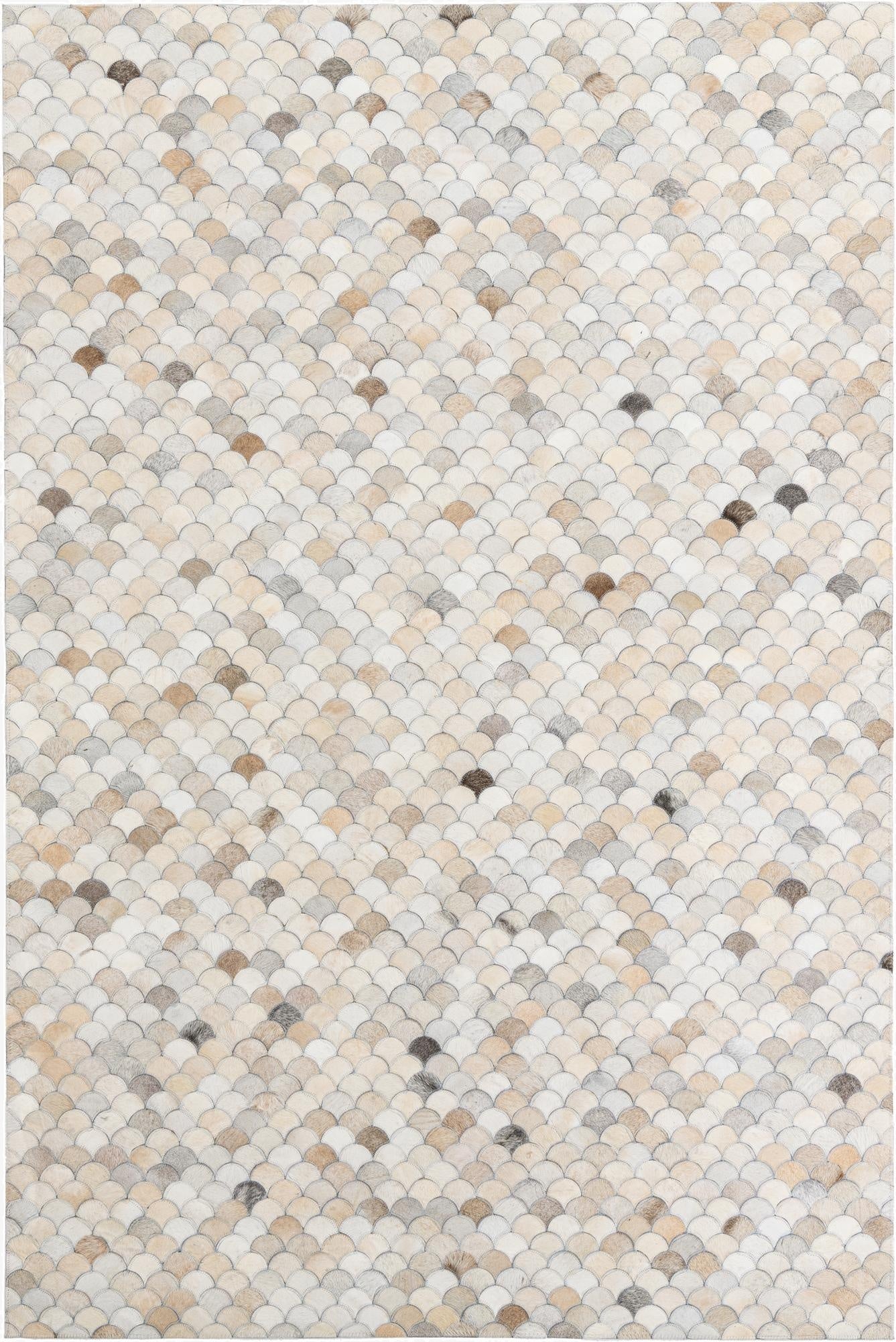  5' 4 x 8' Cowhide Leather Rug