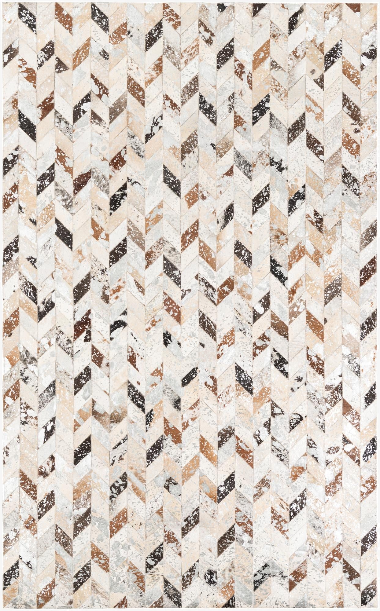  5' x 8' Cowhide Leather Rug