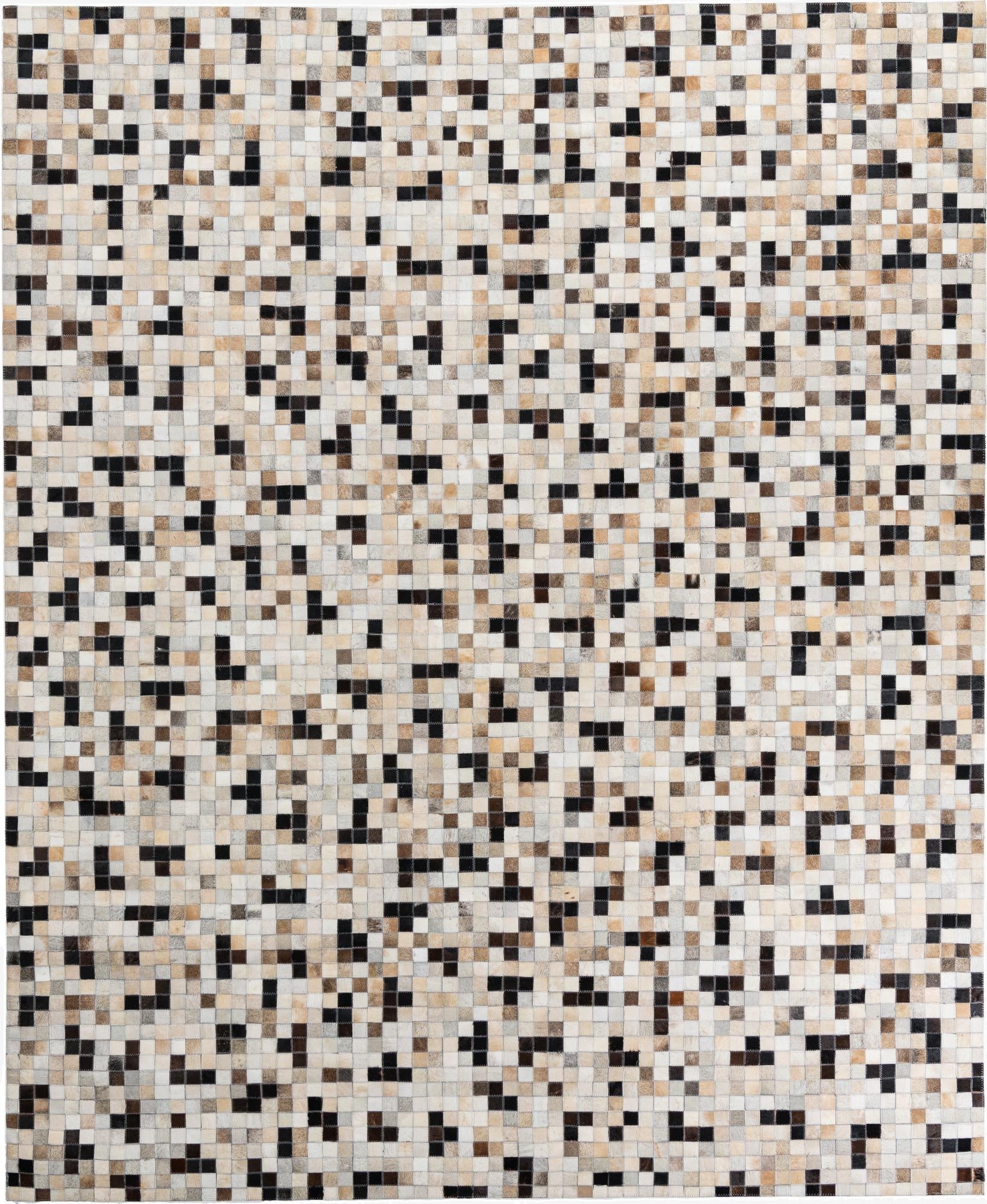  8' 2 x 10' Cowhide Leather Rug