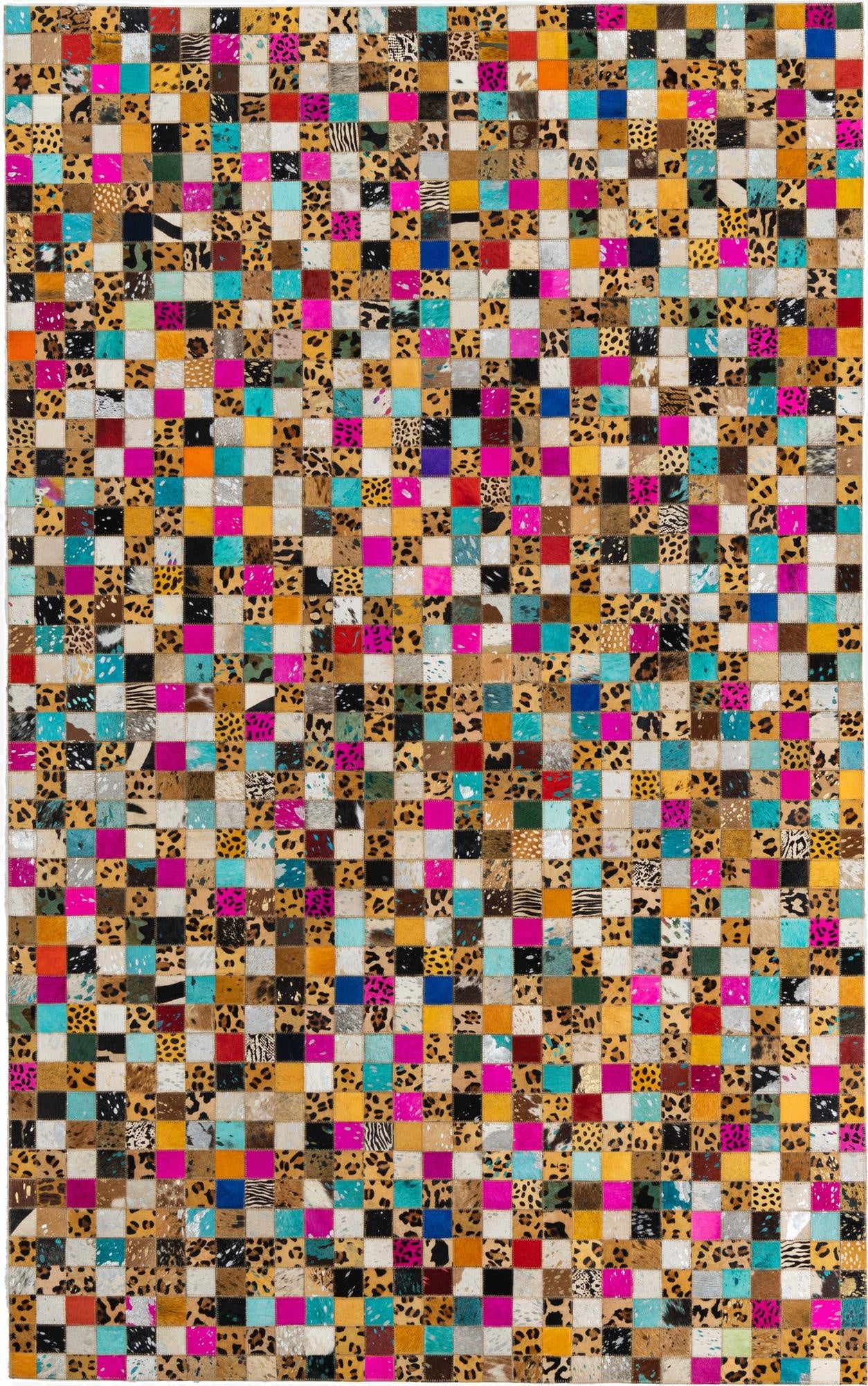  5' x 8' Cowhide Leather Rug