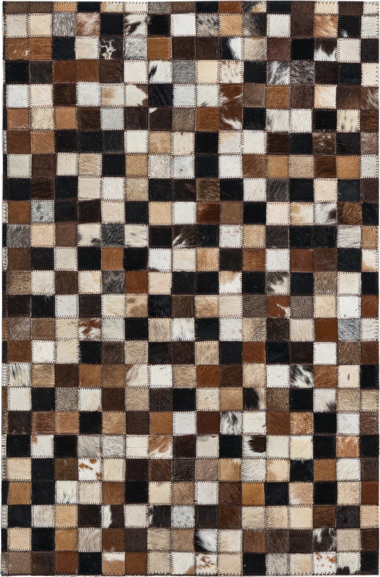  2' x 3' Cowhide Leather Rug
