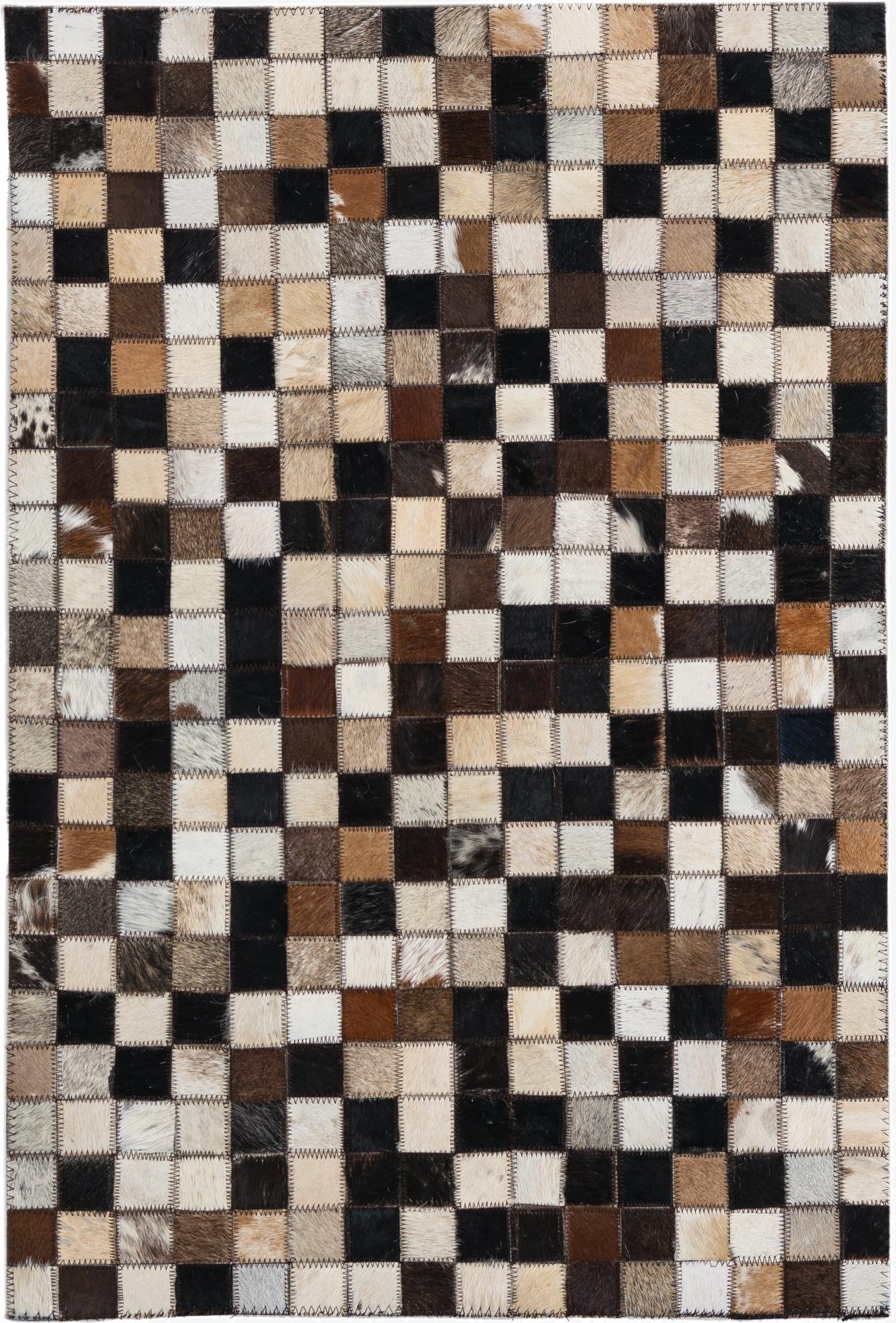  2' x 3' Cowhide Leather Rug