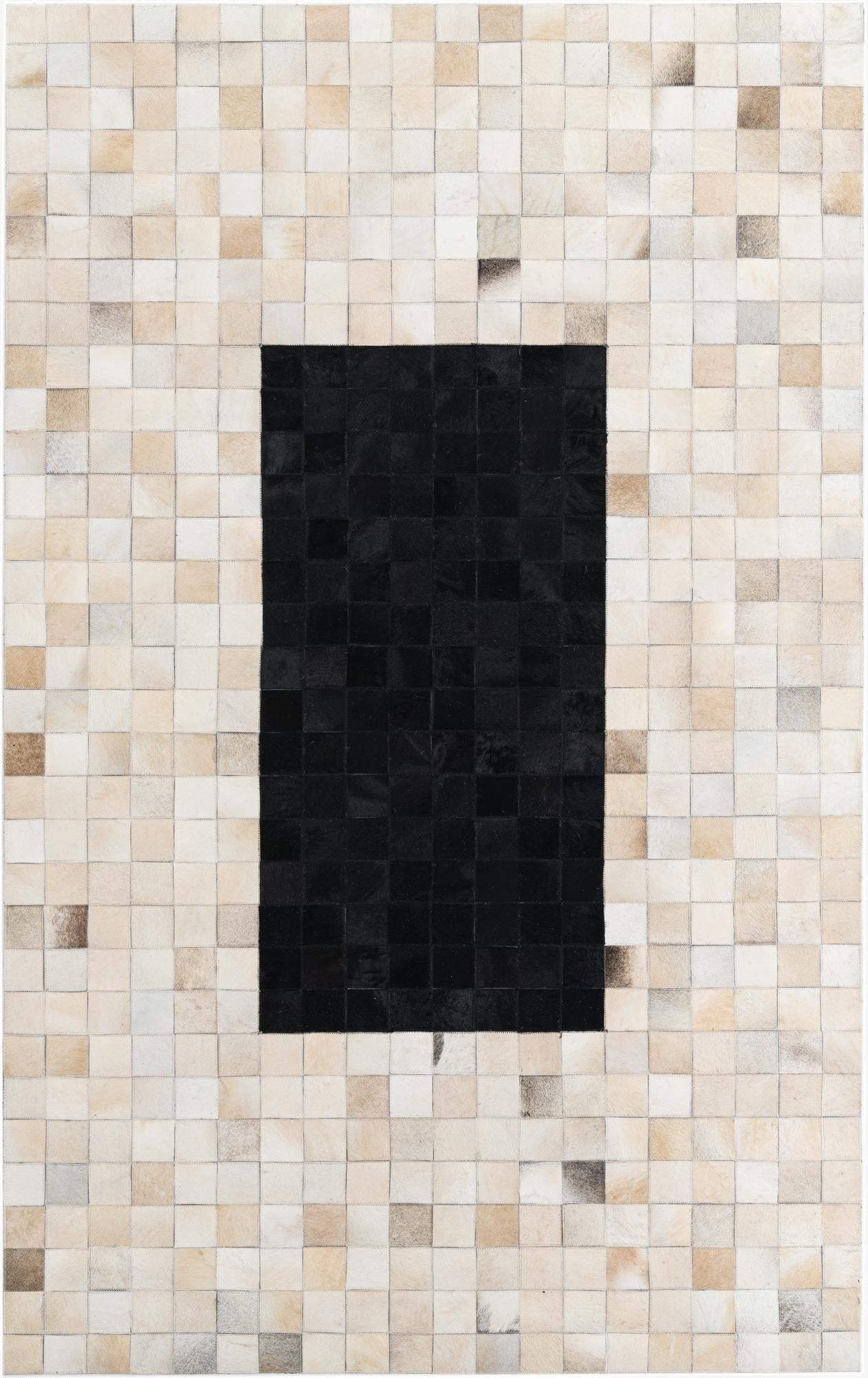  5' x 8' Cowhide Leather Rug