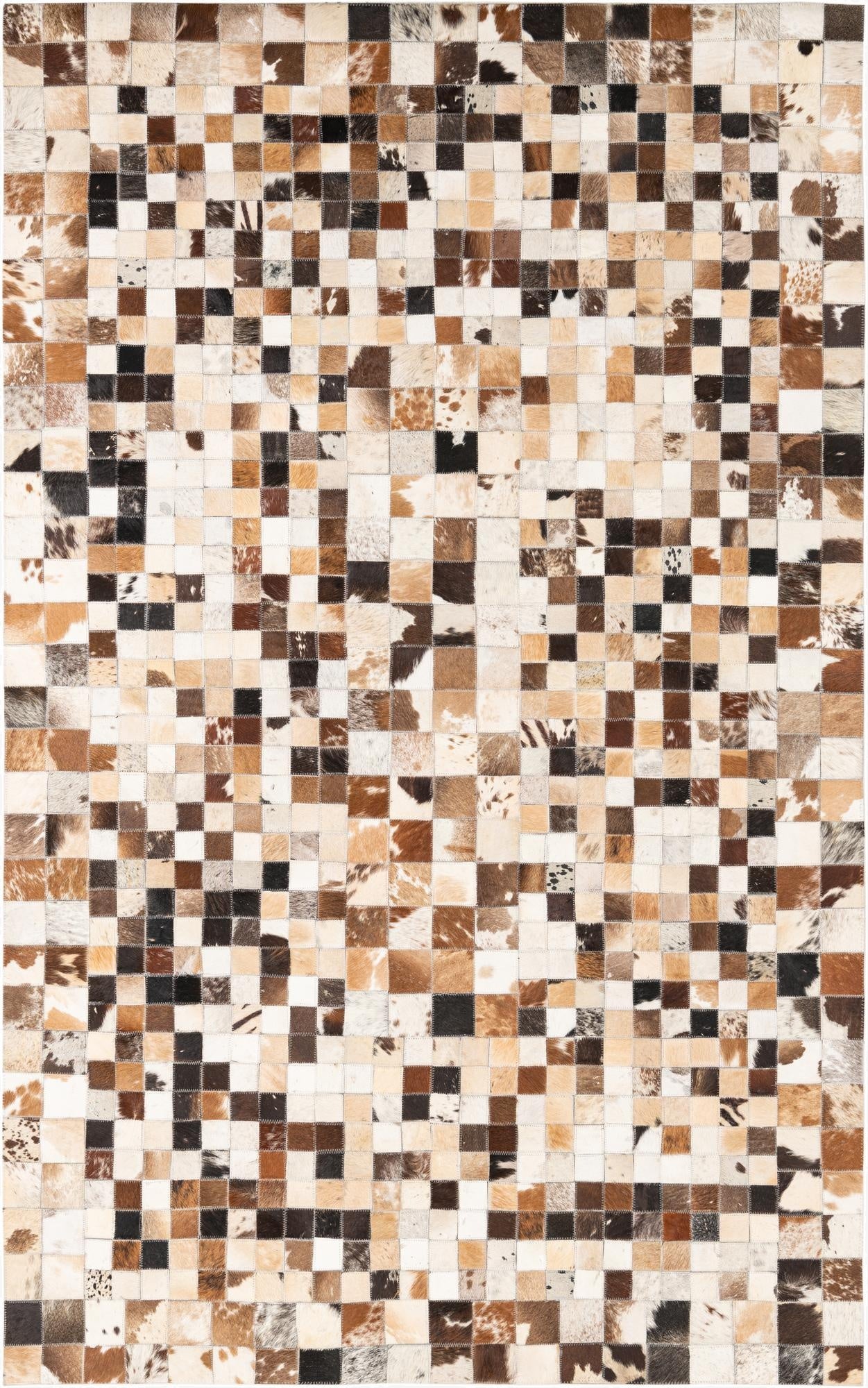  5' x 8' Cowhide Leather Rug