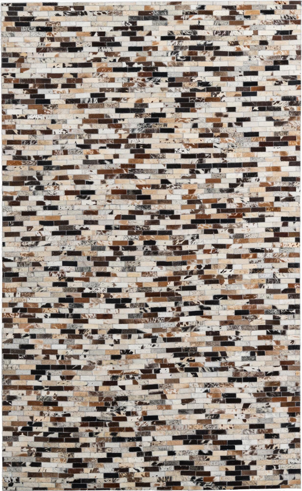  5' x 8' Cowhide Leather Rug