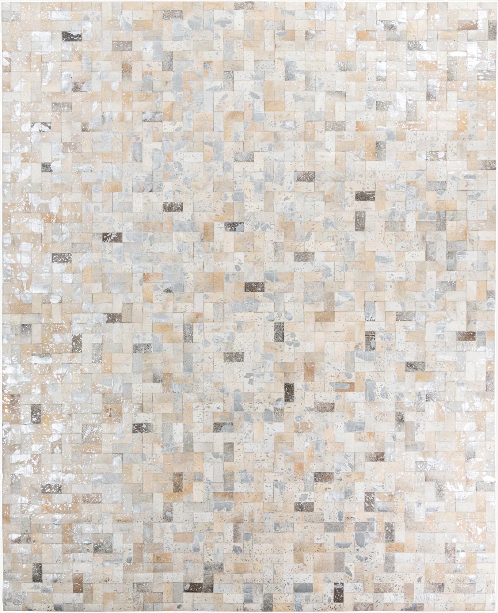  8' 1 x 10' Cowhide Leather Rug