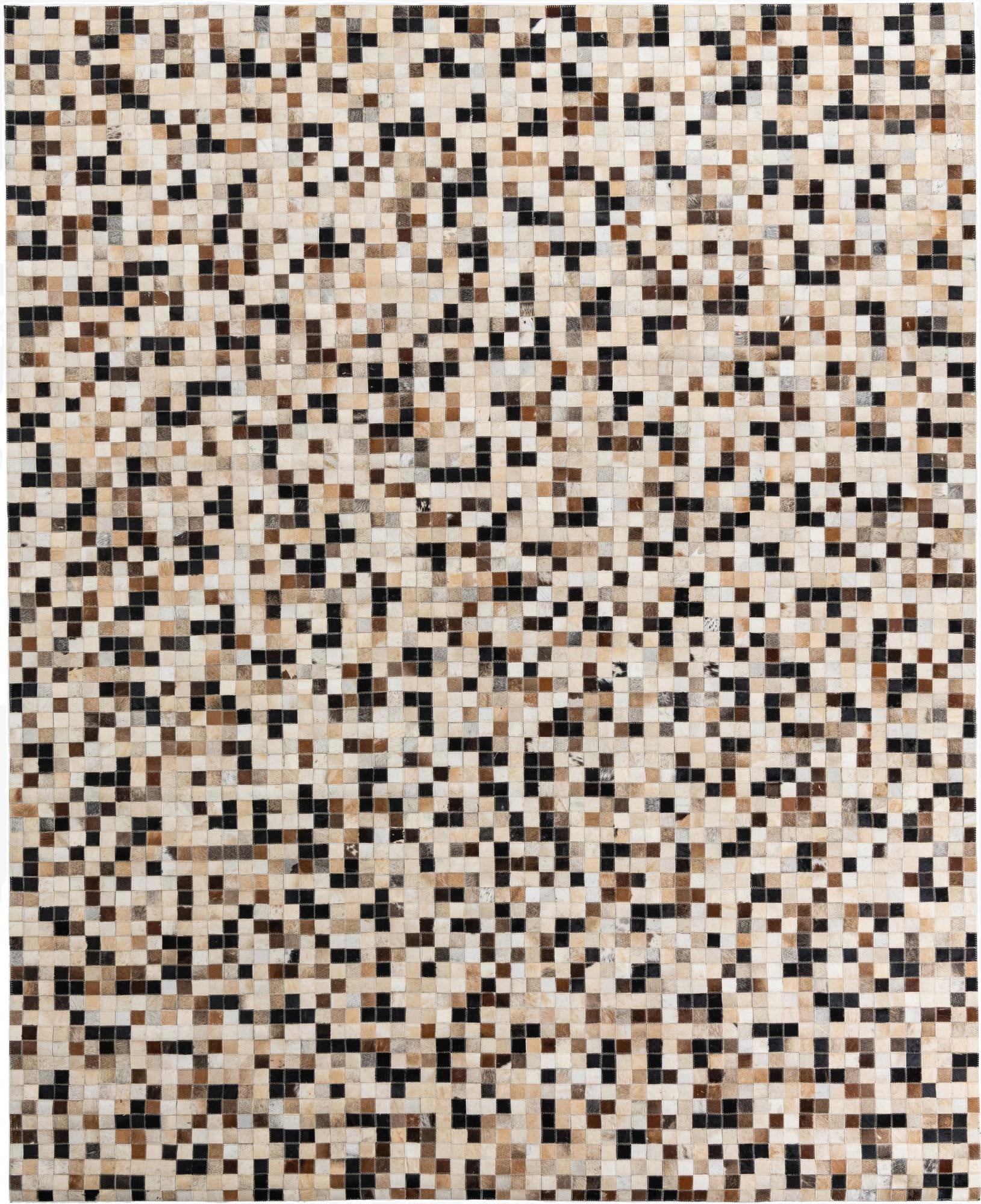  8' x 9' 10 Cowhide Leather Rug