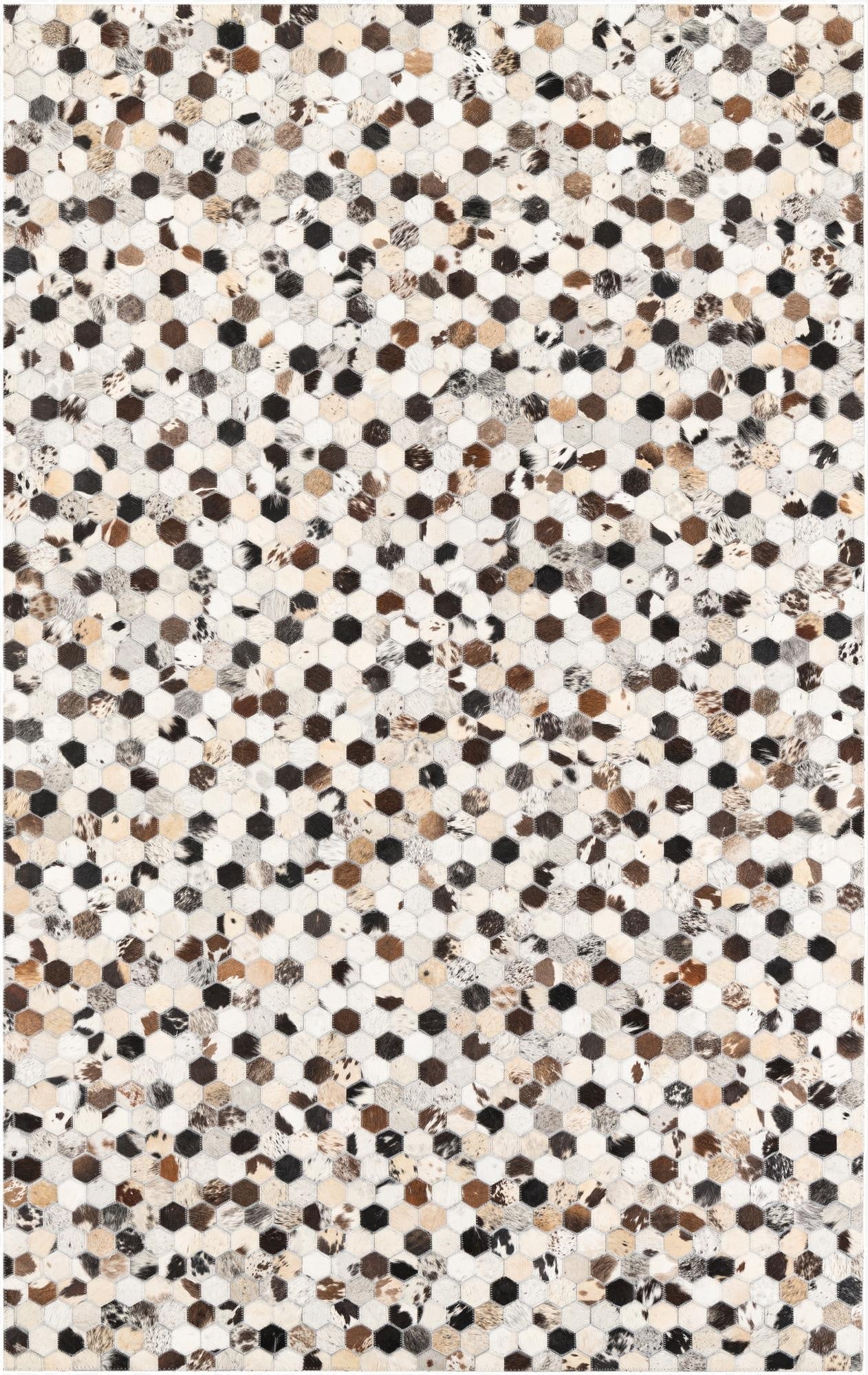  5' x 8' Cowhide Leather Rug