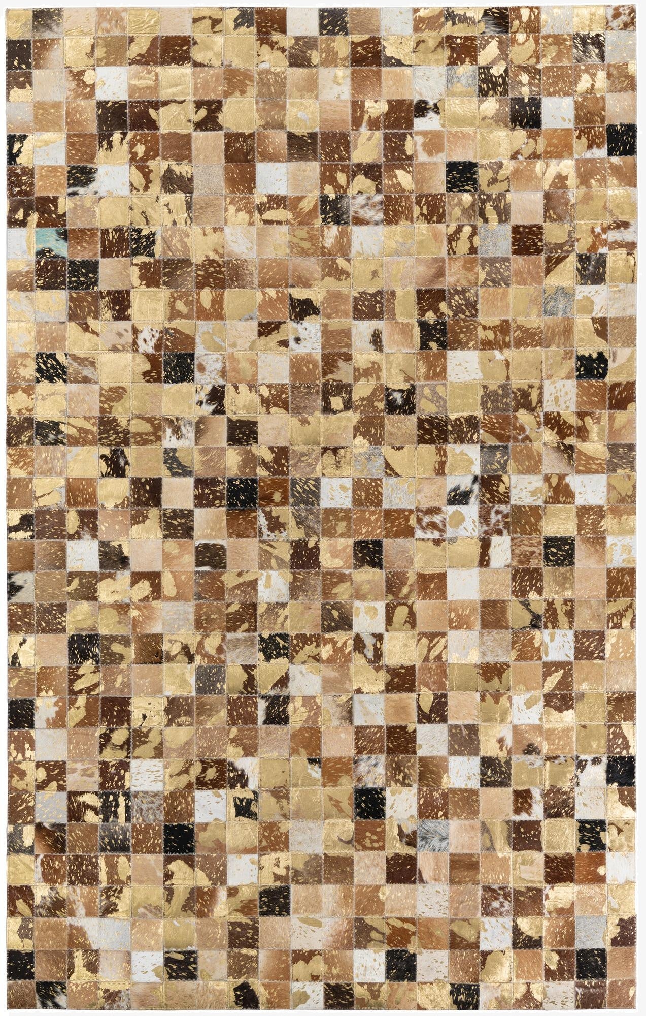  5' x 8' Cowhide Leather Rug