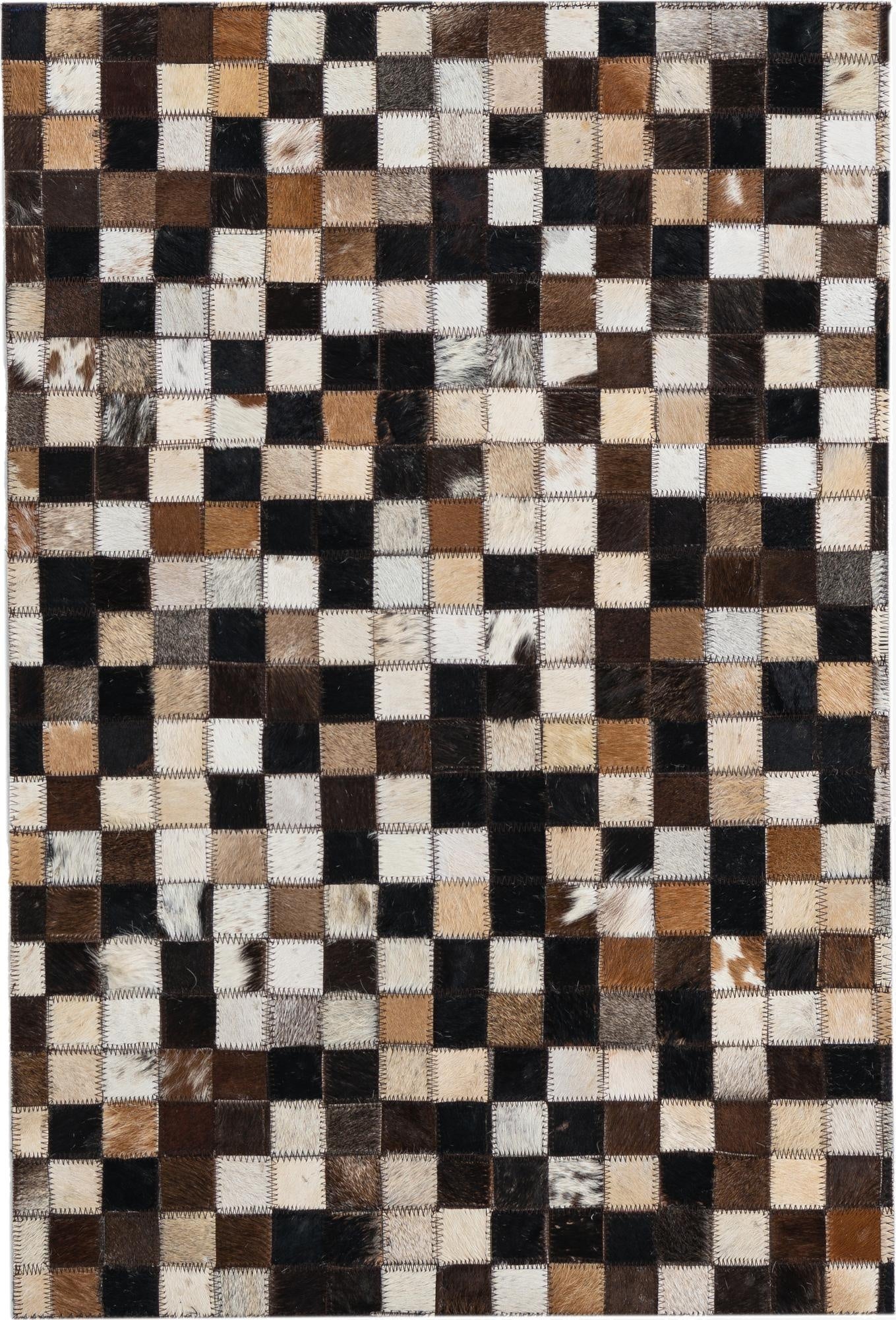  2' x 3' Cowhide Leather Rug