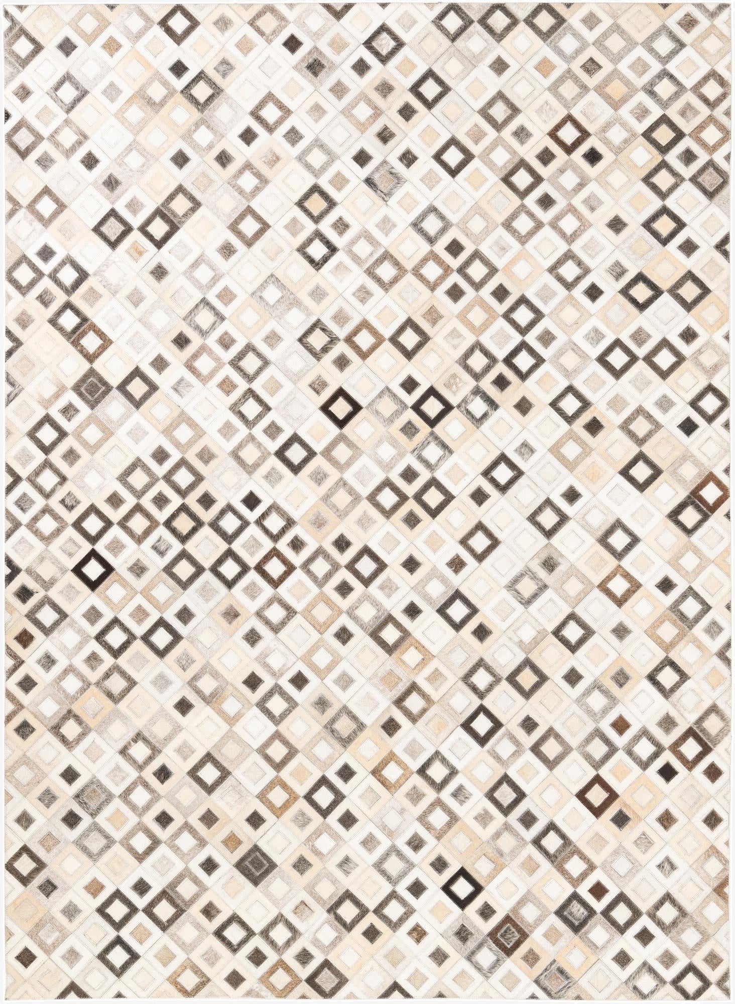  5' x 7' 7 Cowhide Leather Rug