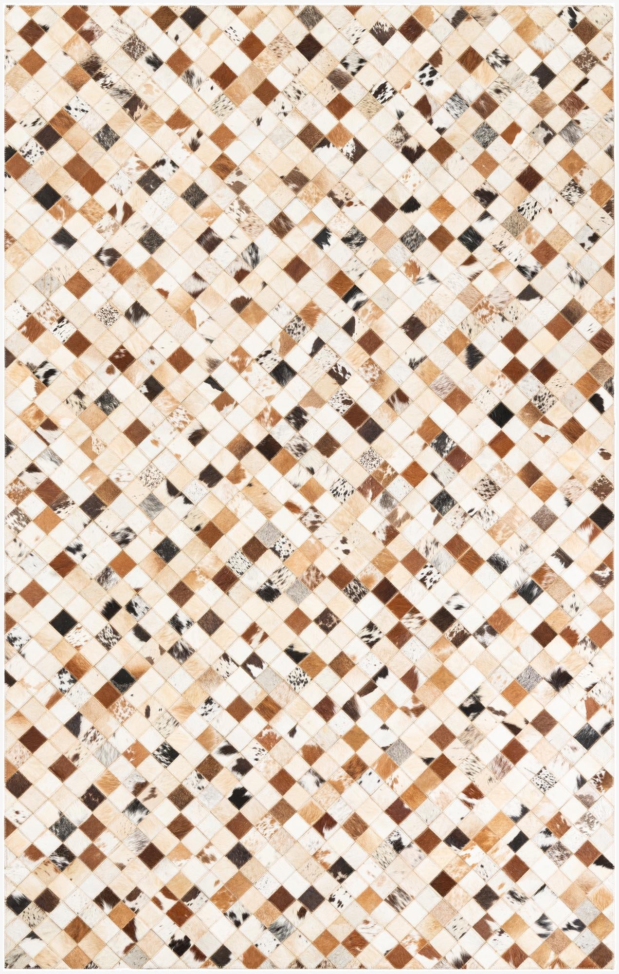  5' x 8' Cowhide Leather Rug