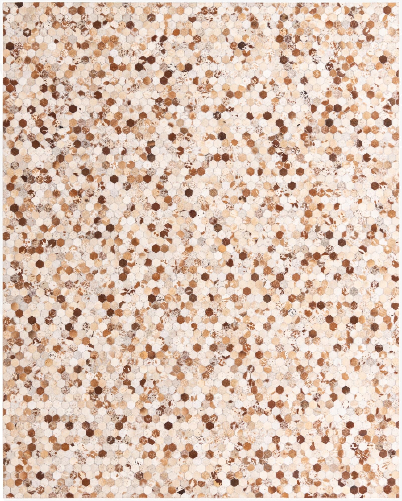  8' 1 x 10' 1 Cowhide Leather Rug