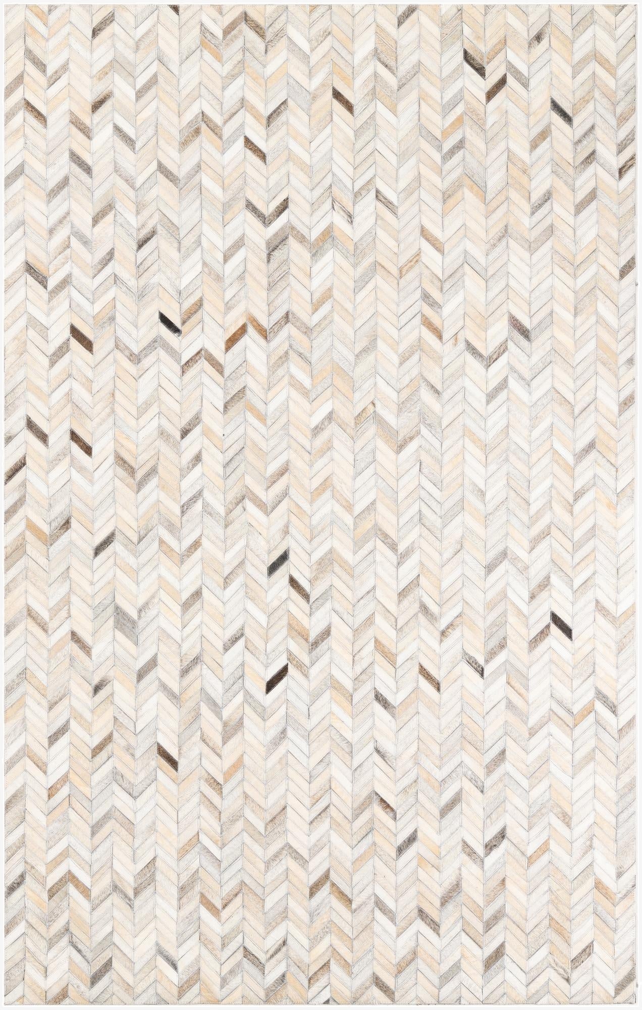  5' x 8' Cowhide Leather Rug