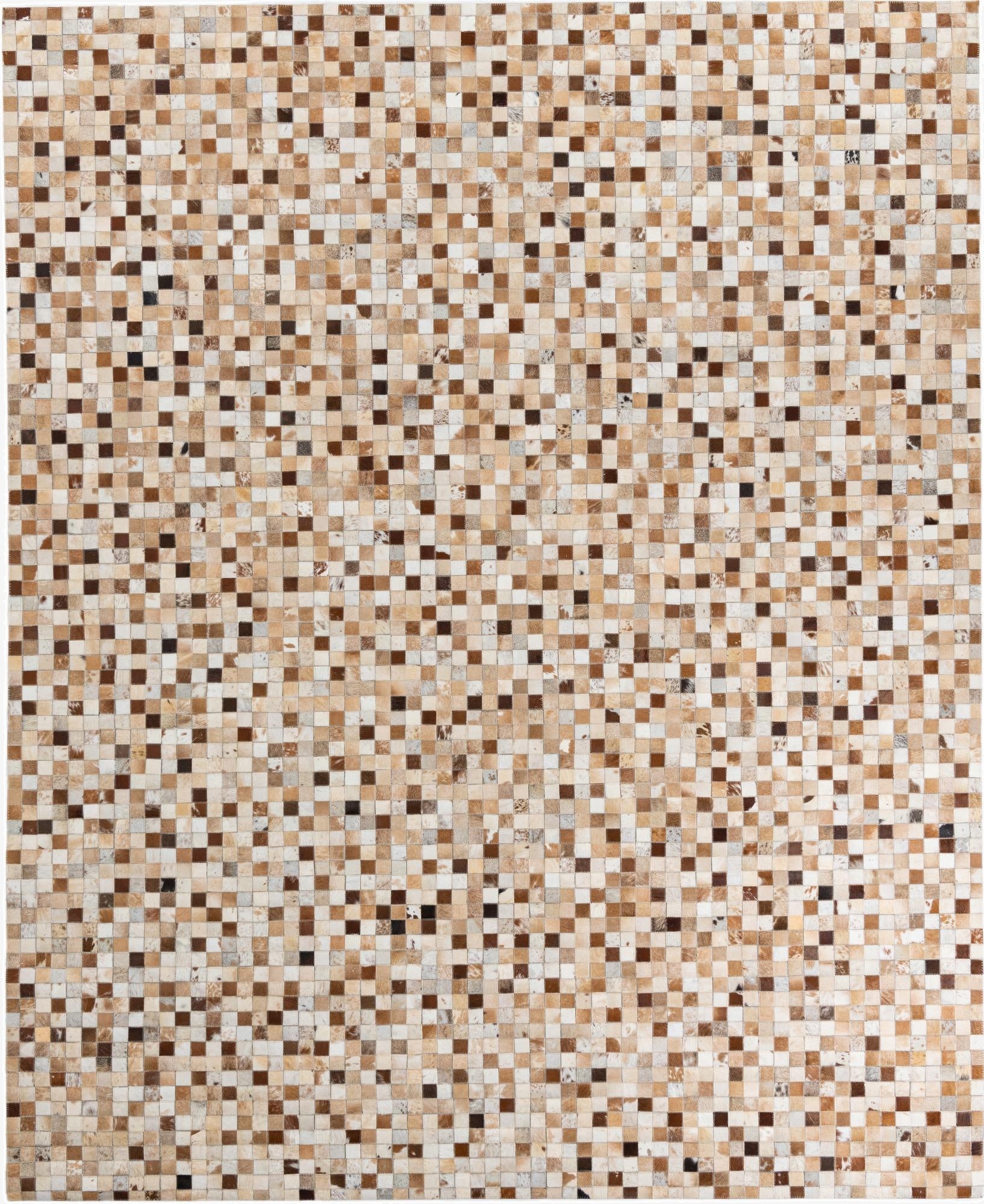  8' 1 x 10' Cowhide Leather Rug