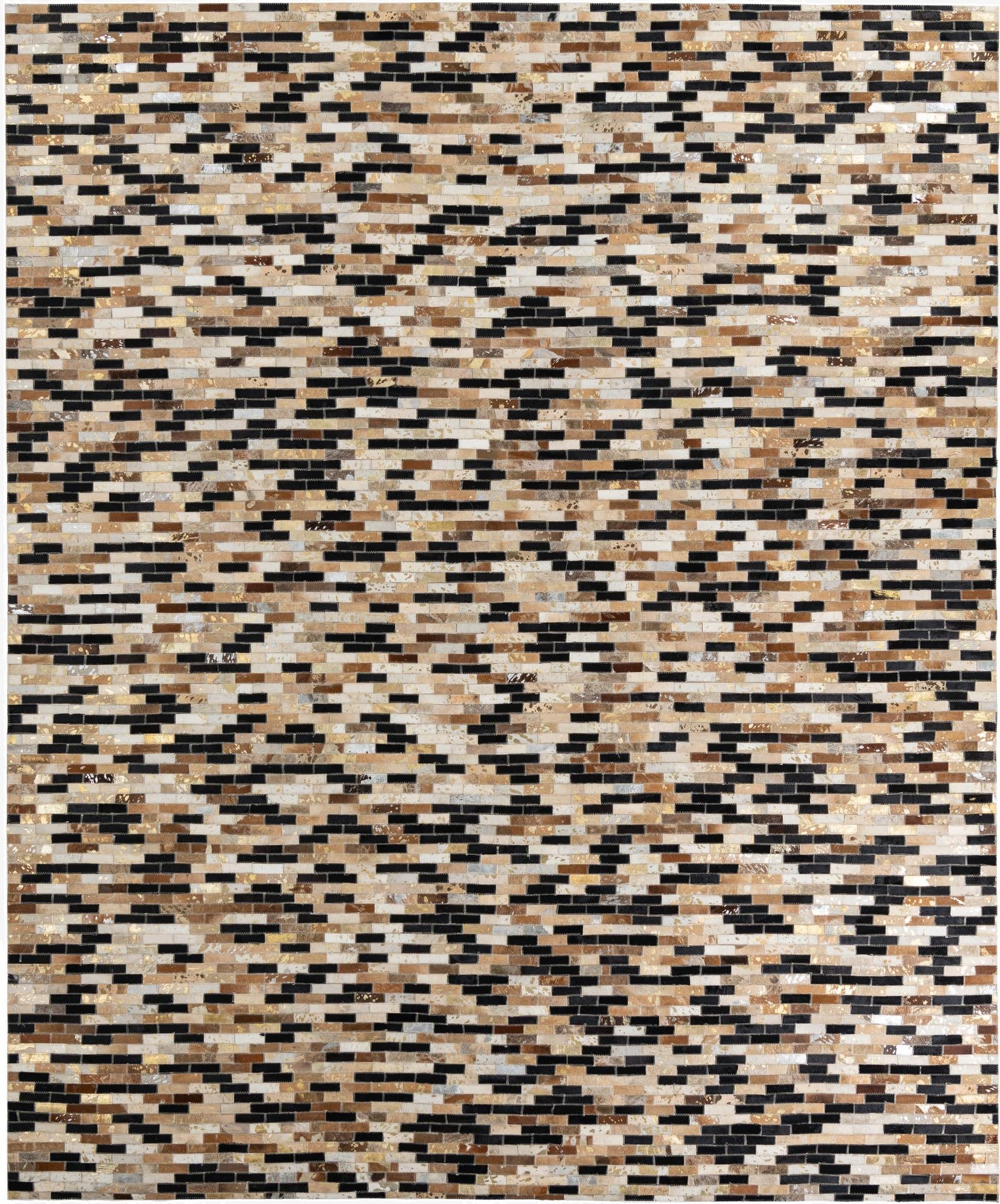  8' 1 x 9' 10 Cowhide Leather Rug