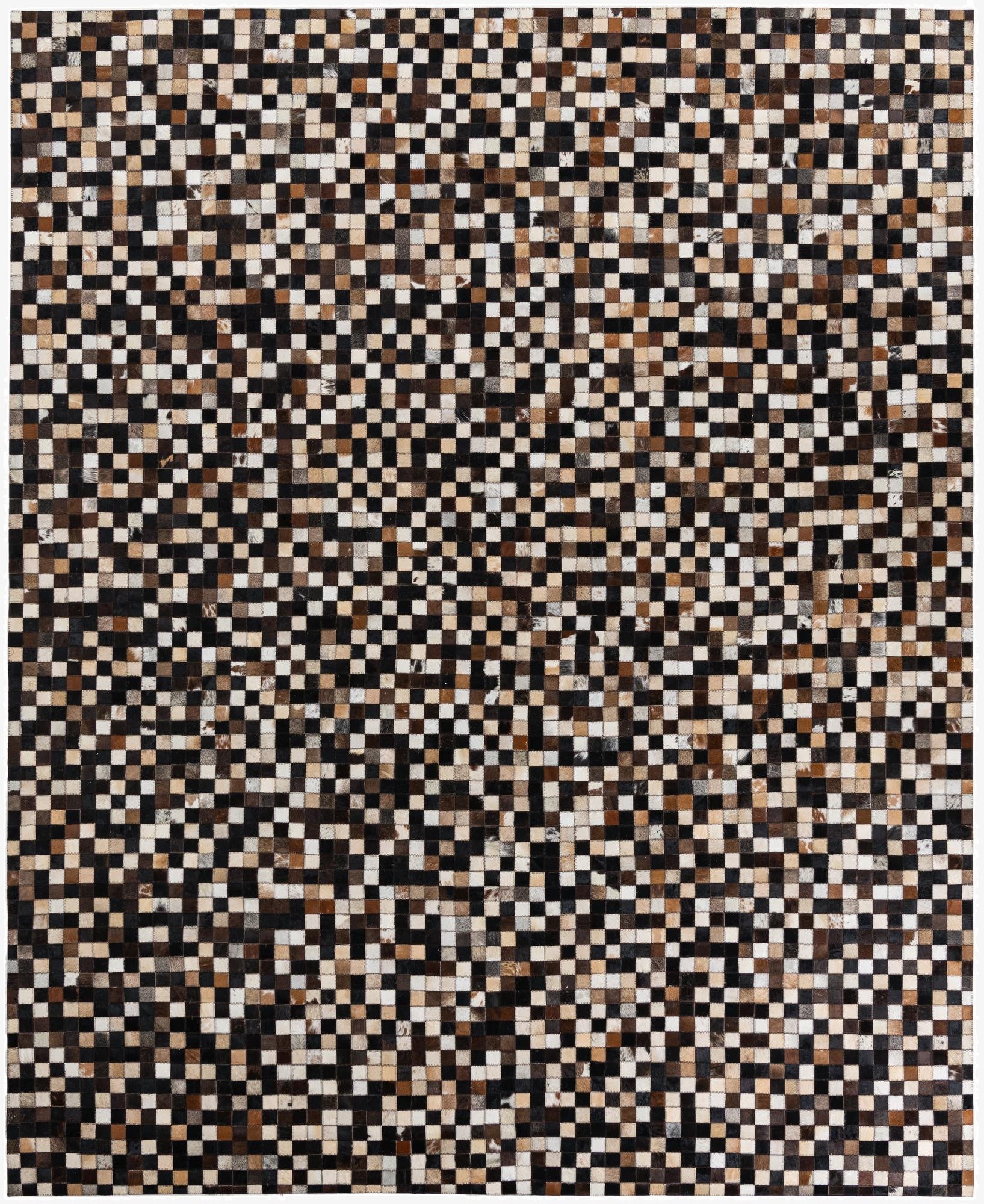  8' 2 x 10' Cowhide Leather Rug