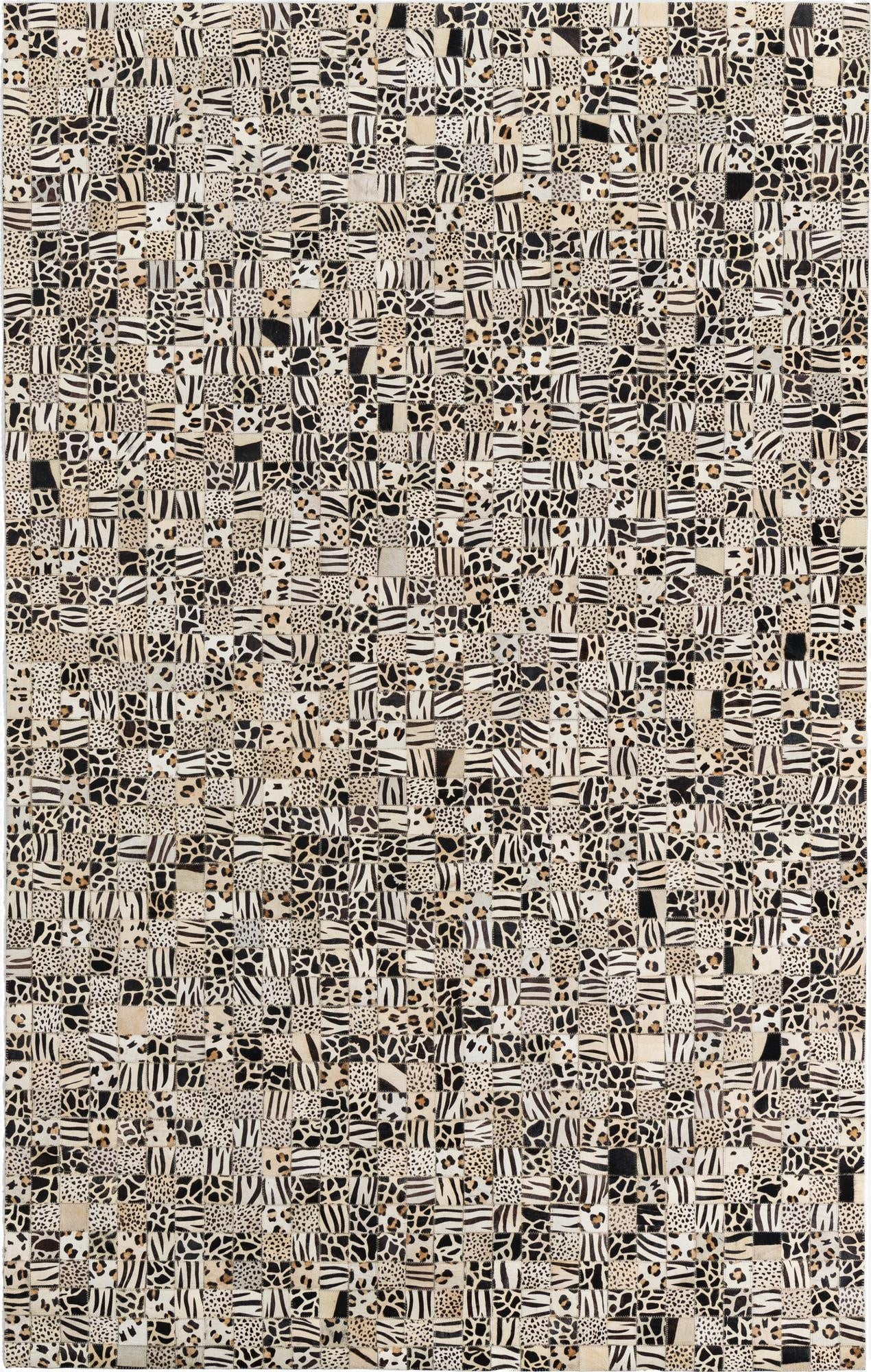  5' x 8' Cowhide Leather Rug