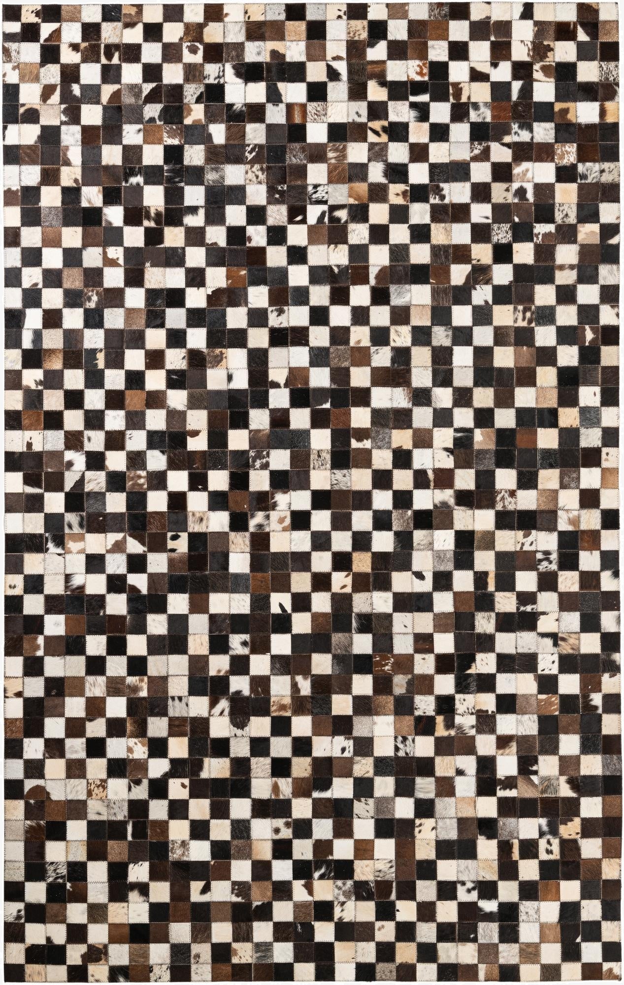  5' 1 x 8' 2 Cowhide Leather Rug
