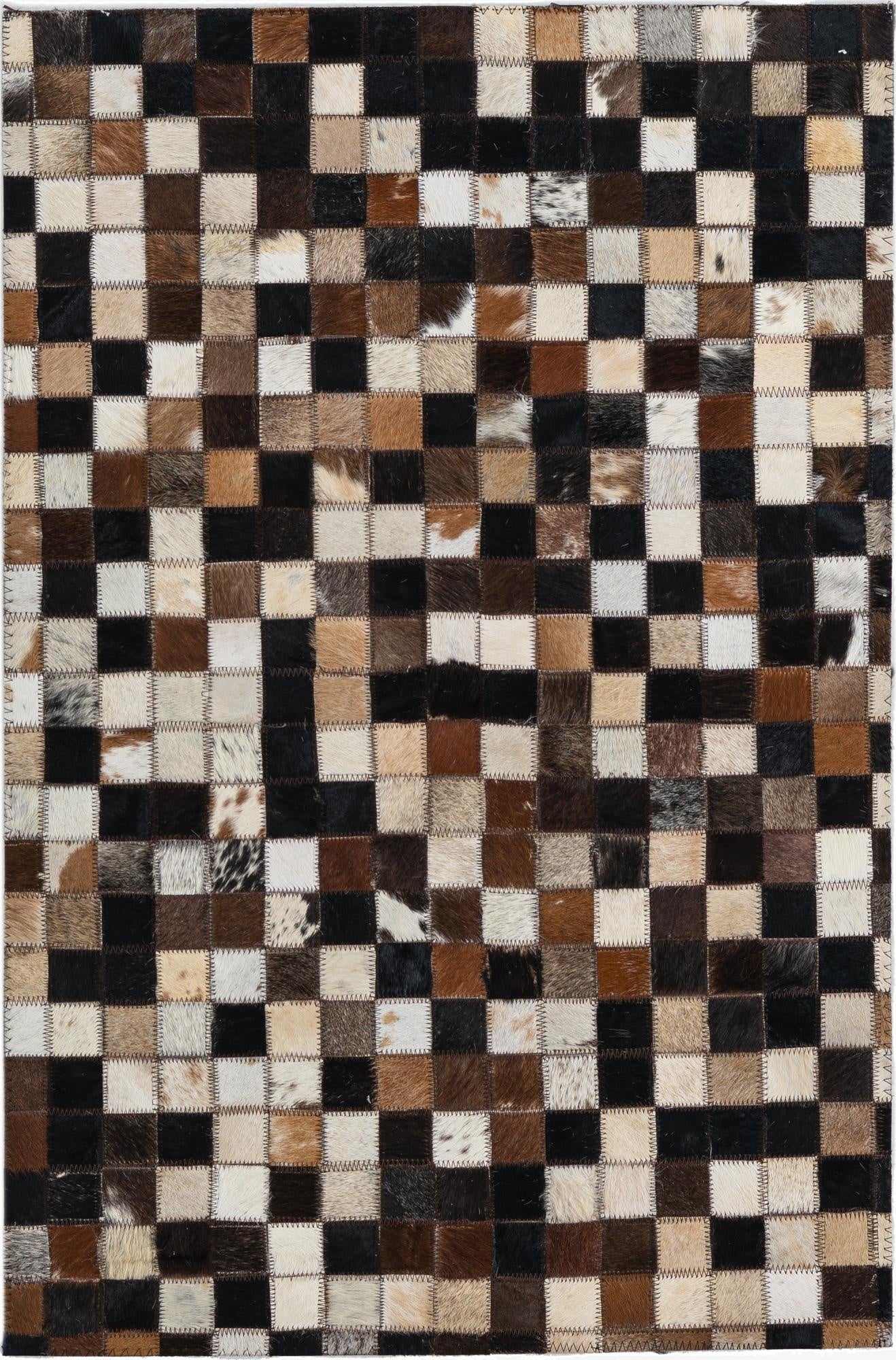  2' x 3' Cowhide Leather Rug