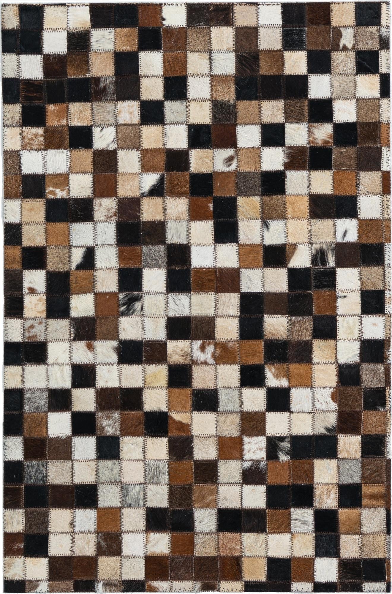  2' x 3' Cowhide Leather Rug