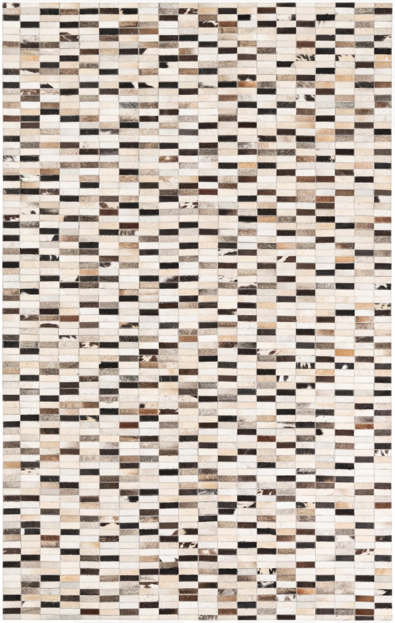  5' x 8' Cowhide Leather Rug