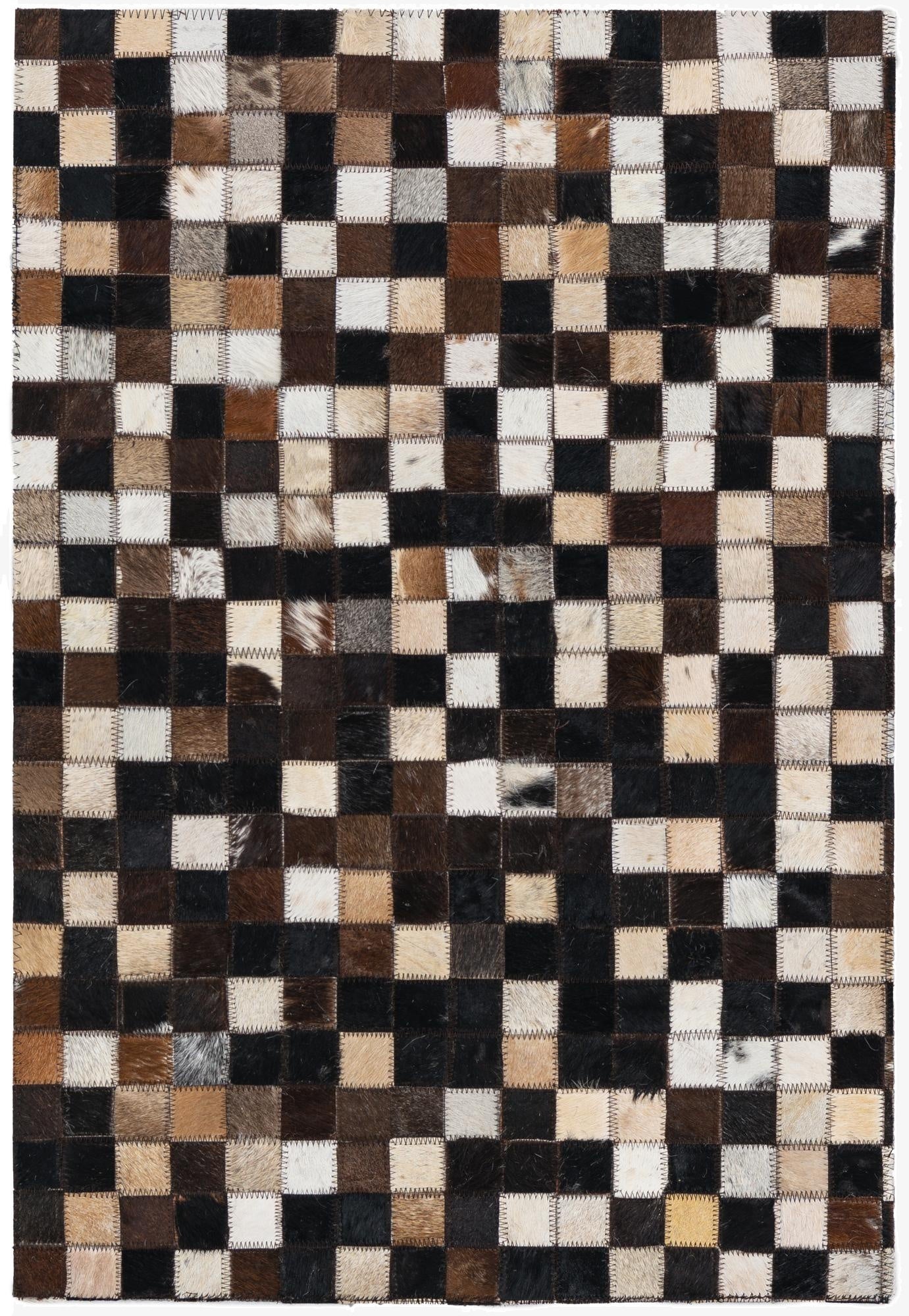  2' x 3' Cowhide Leather Rug