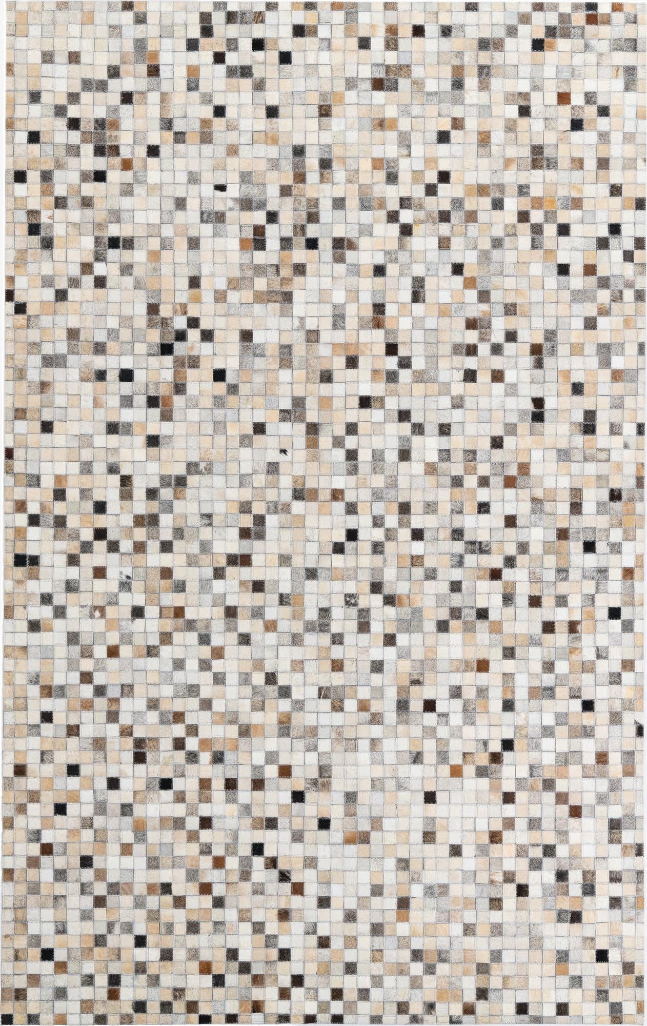  5' 1 x 8' 1 Cowhide Leather Rug