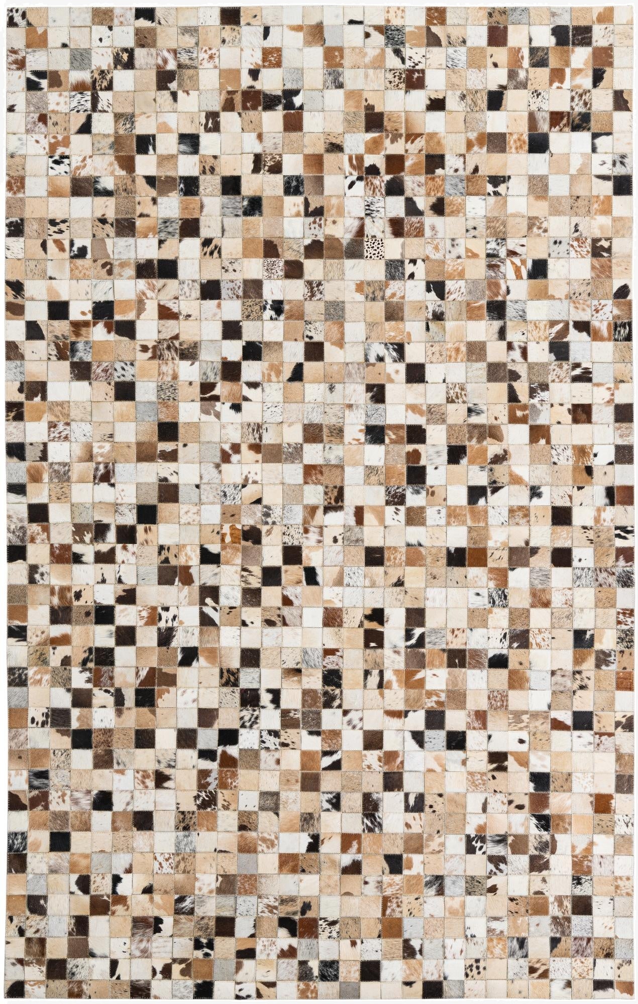  5' x 8' Cowhide Leather Rug